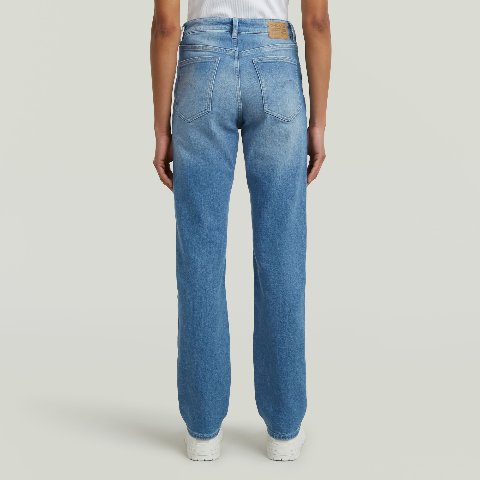 G-Star RAW Iggie Straight Jeans Midden blauw Dames