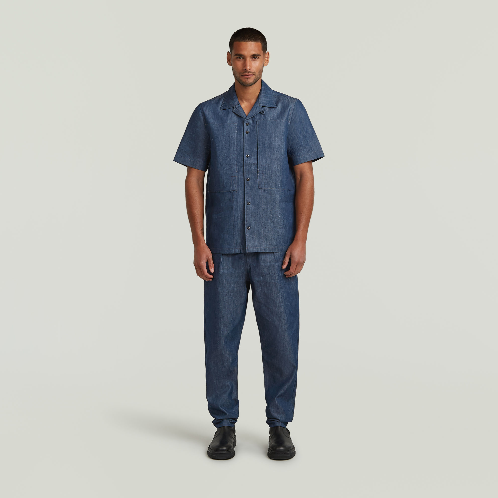 G-Star RAW Workwear Resort Regular Overhemd Donkerblauw Heren