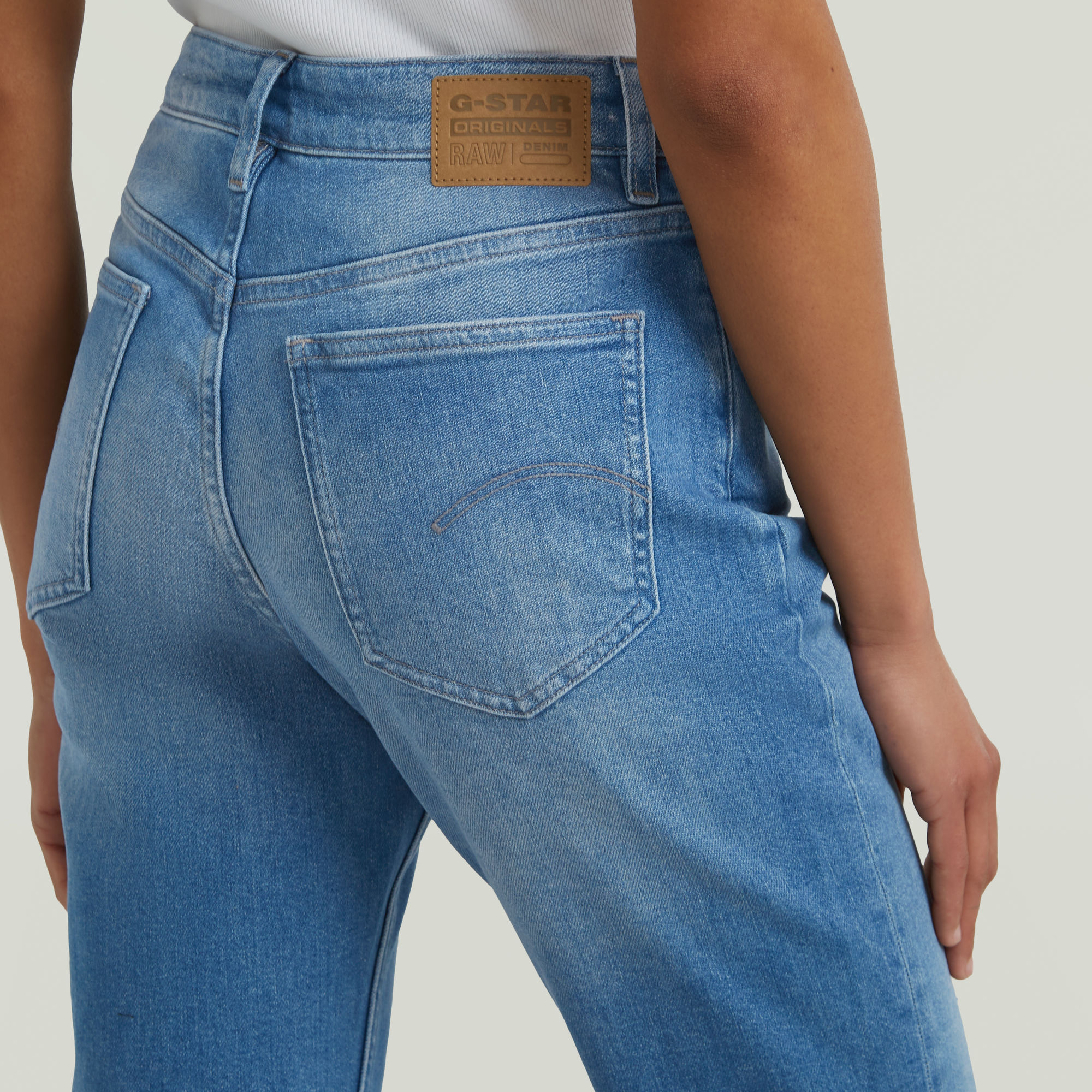 G-Star RAW Iggie Straight Jeans Midden blauw Dames