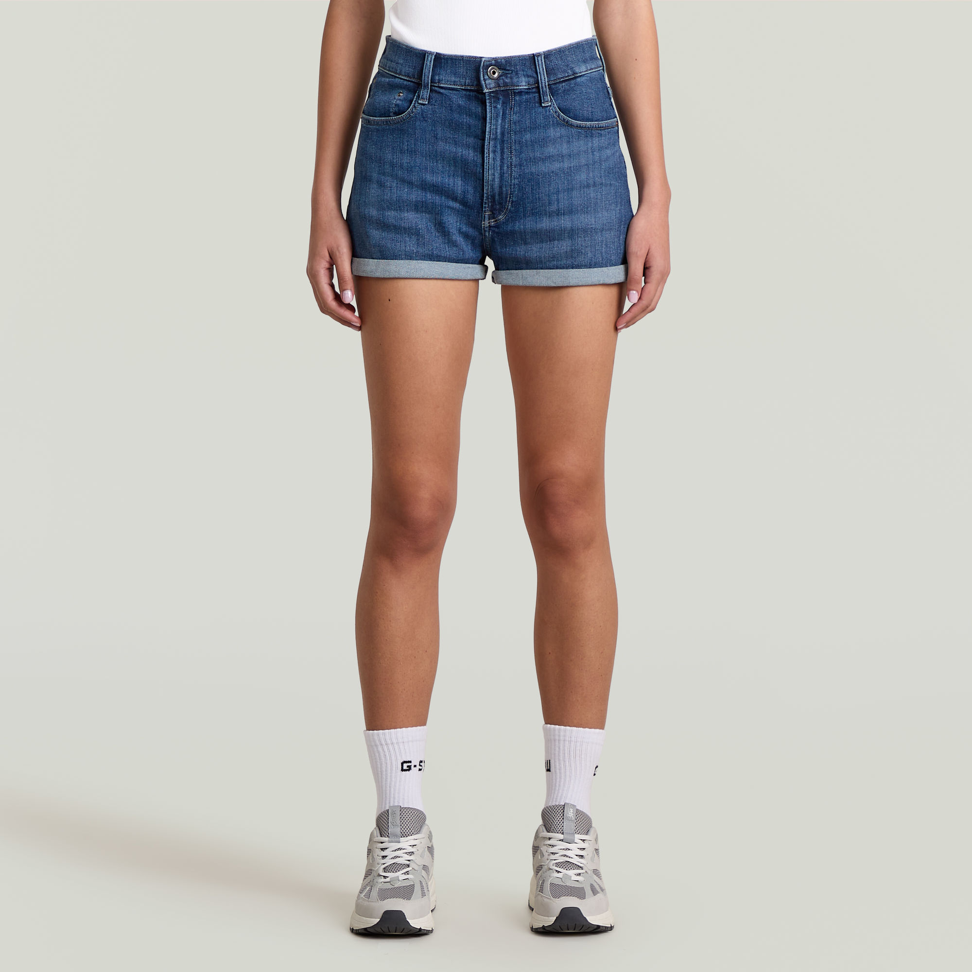 Tedie Ultra High Shorts - Mittelblau - Damen