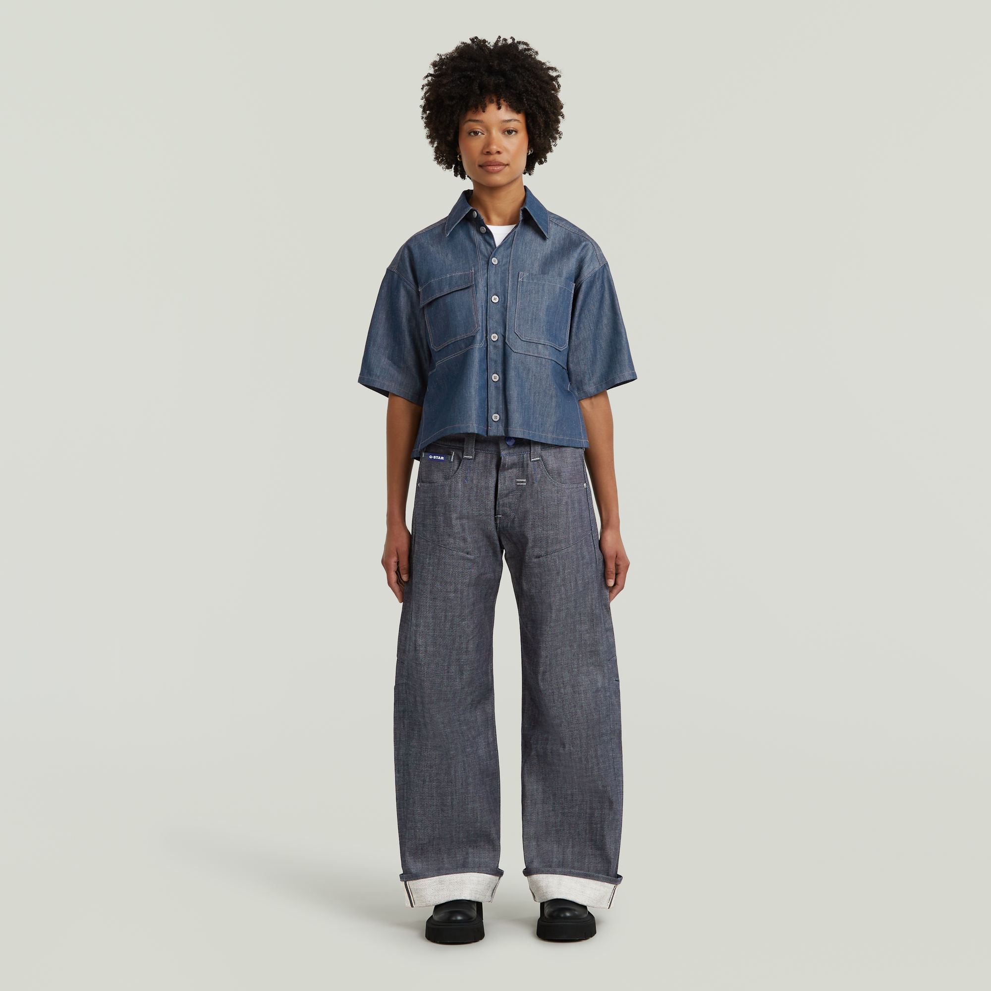 Thumbnail - G-STAR Origins Bowey 3D Selvedge Jeans - Dunkelblau - Damen