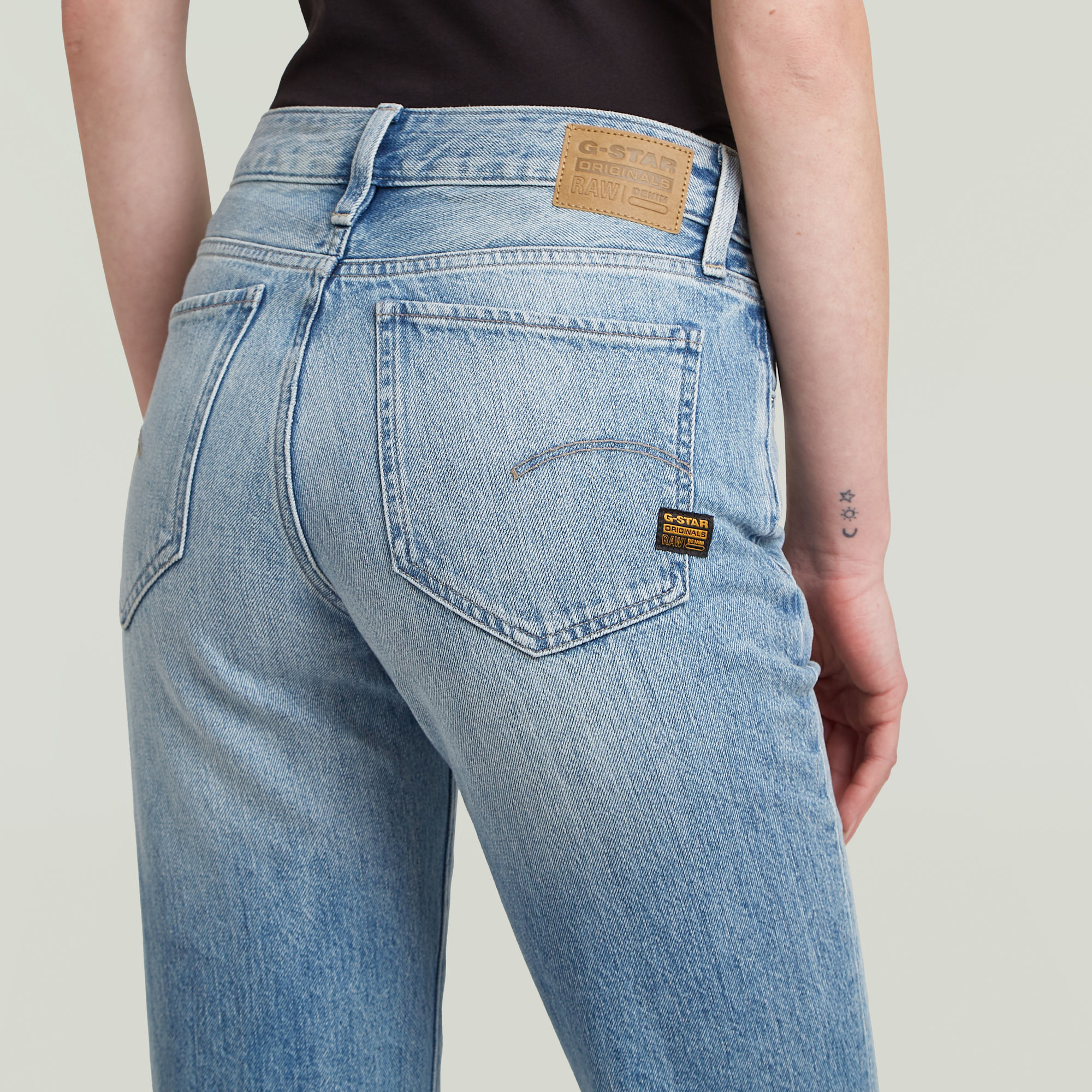 G-Star RAW G-Low Straight Jeans Lichtblauw Dames