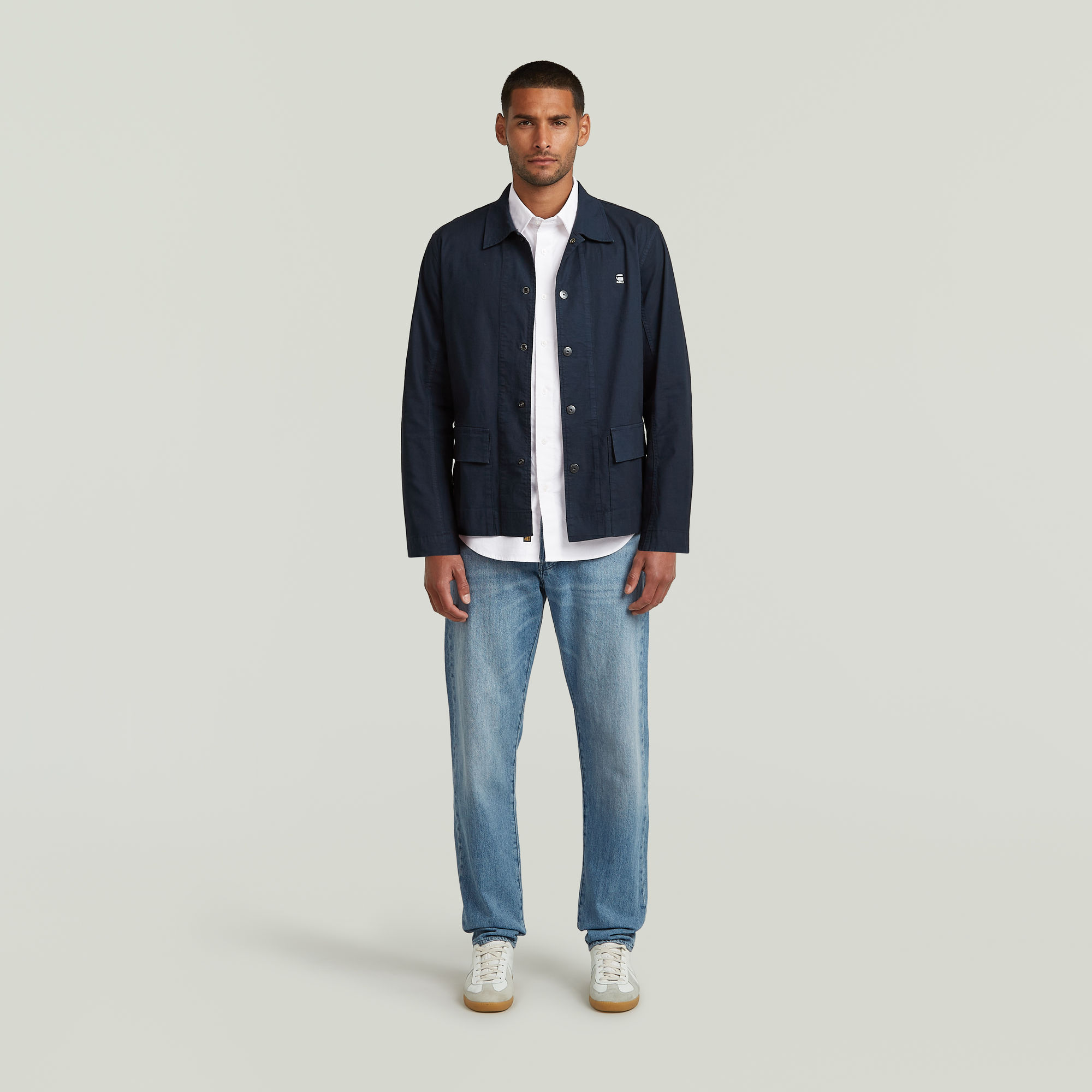 Thumbnail - 2 Pocket Overshirt - Dunkelblau - Herren