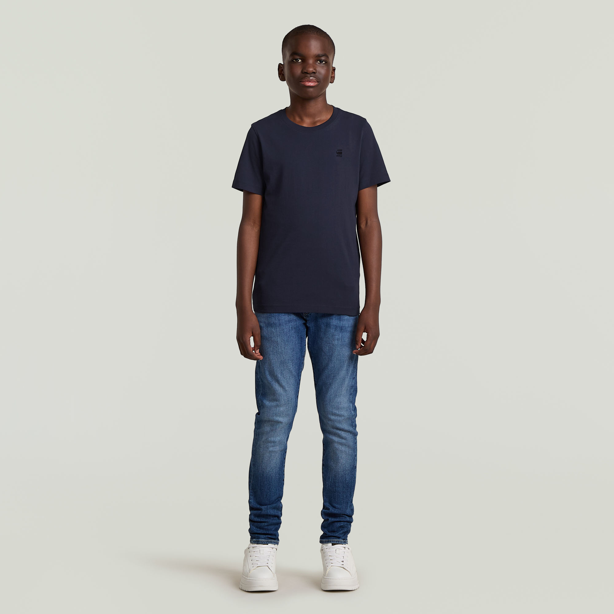 Thumbnail - Boys T-Shirt Regular 2-Pack - Dunkelblau - jungen