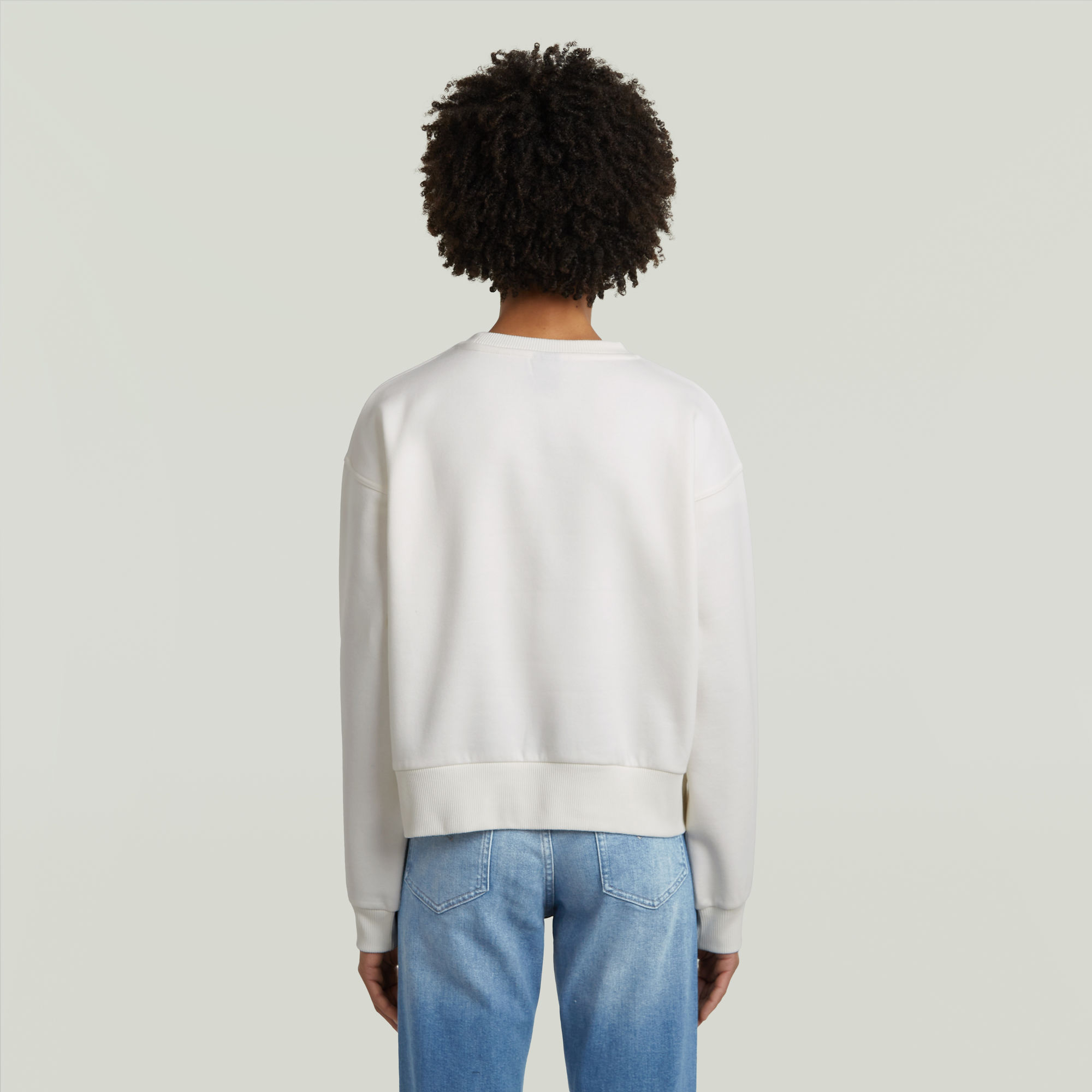 G-Star RAW Premium Core Cropped Loose Sweater Wit Dames