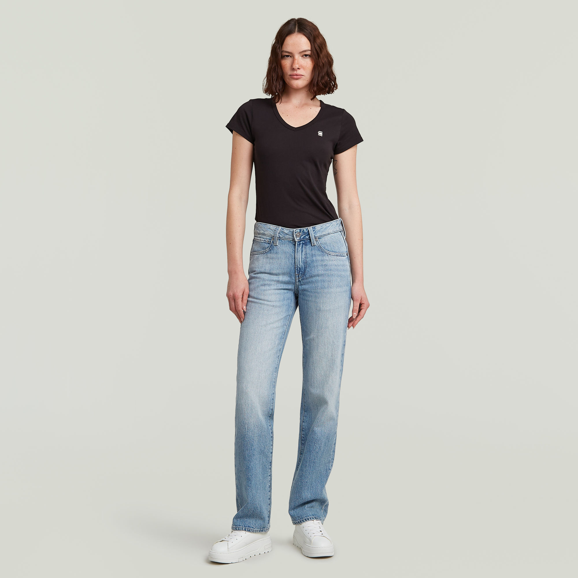 G-Star RAW G-Low Straight Jeans Lichtblauw Dames