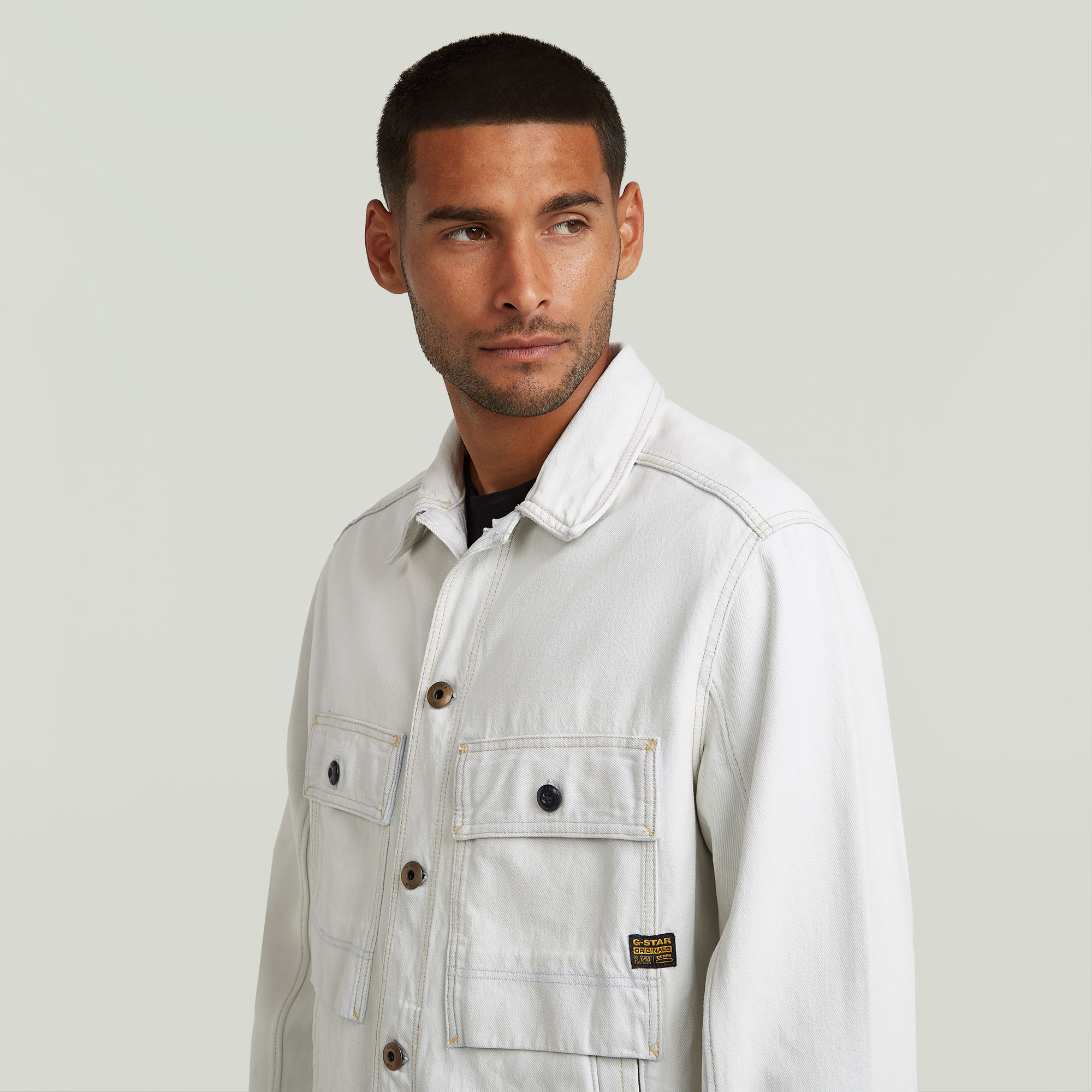 G-Star RAW Mosa Overshirt Lichtblauw Heren