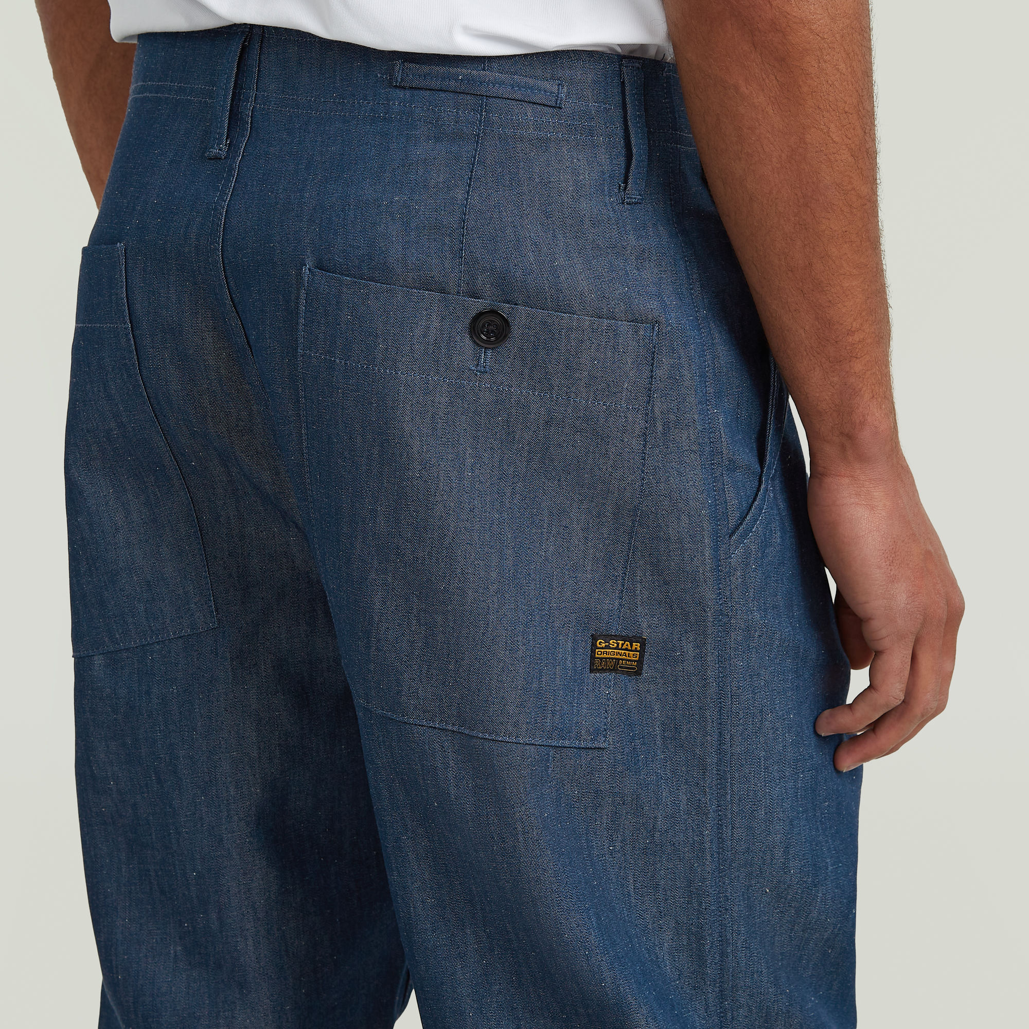 G-Star RAW Pleated Chino Relaxed Tapered Jeans Donkerblauw Heren