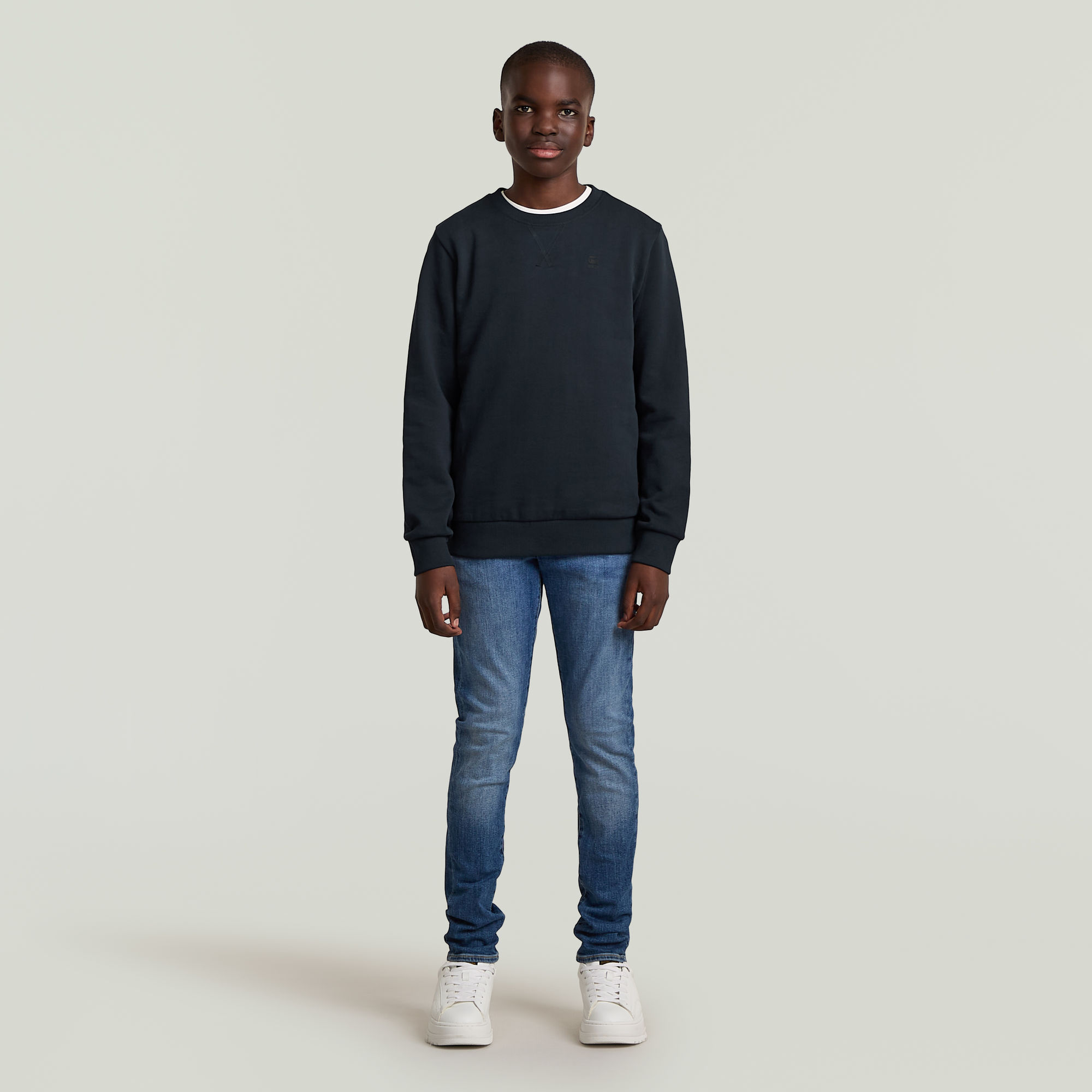 Thumbnail - Boys Sweater - Dunkelblau - jungen