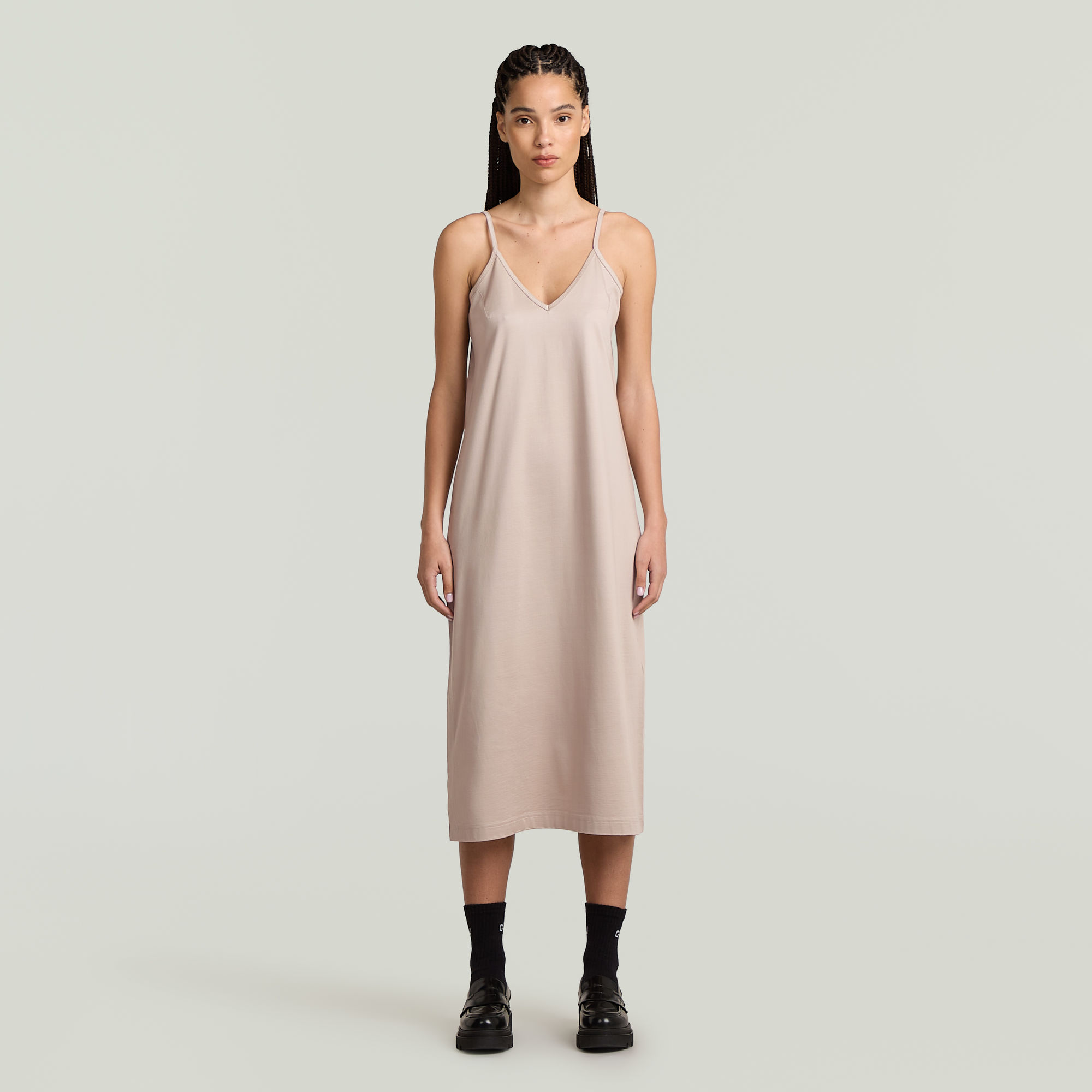 Thumbnail - Slip Kleid Loose - Beige - Damen