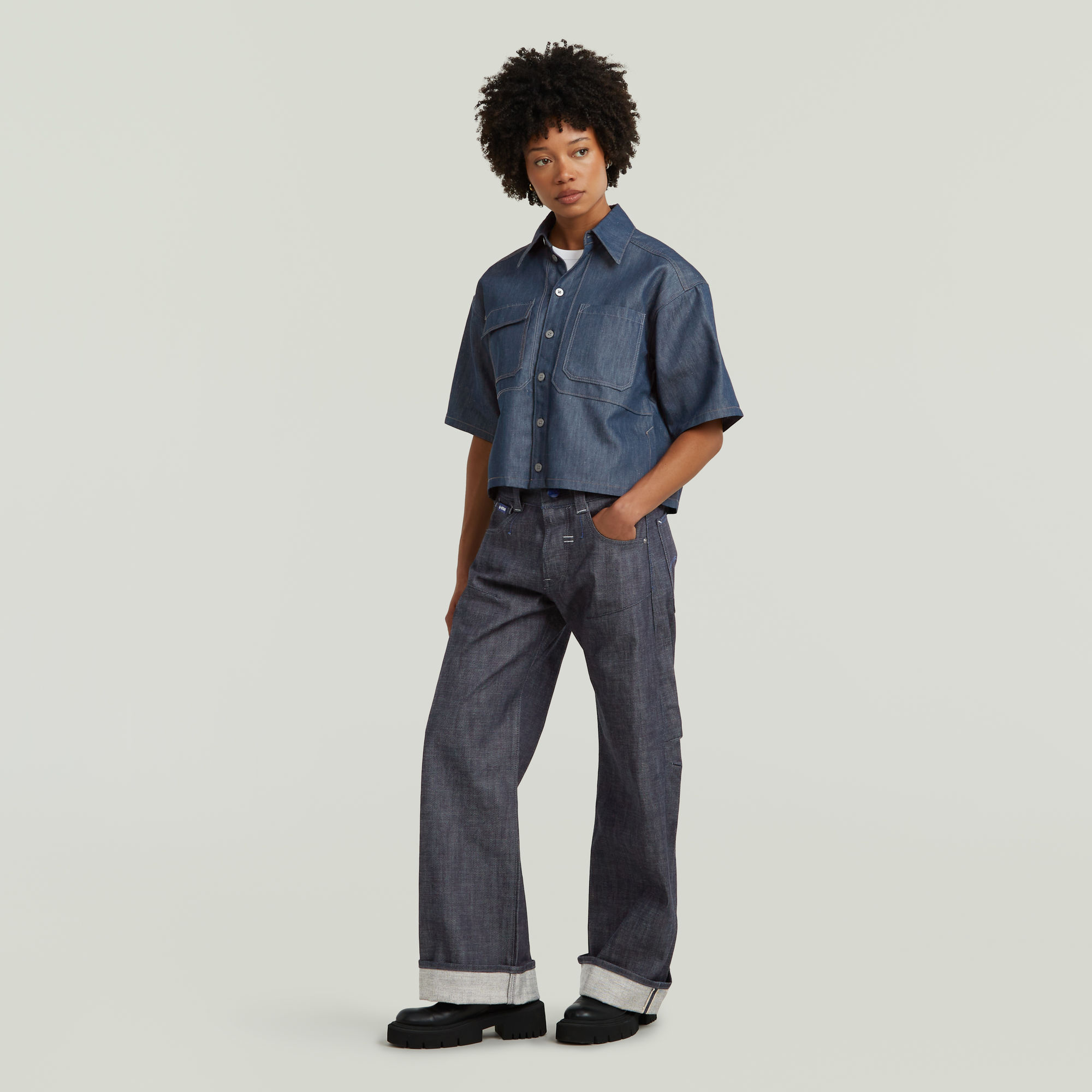 G-Star RAW Remix Overhemd Donkerblauw Dames