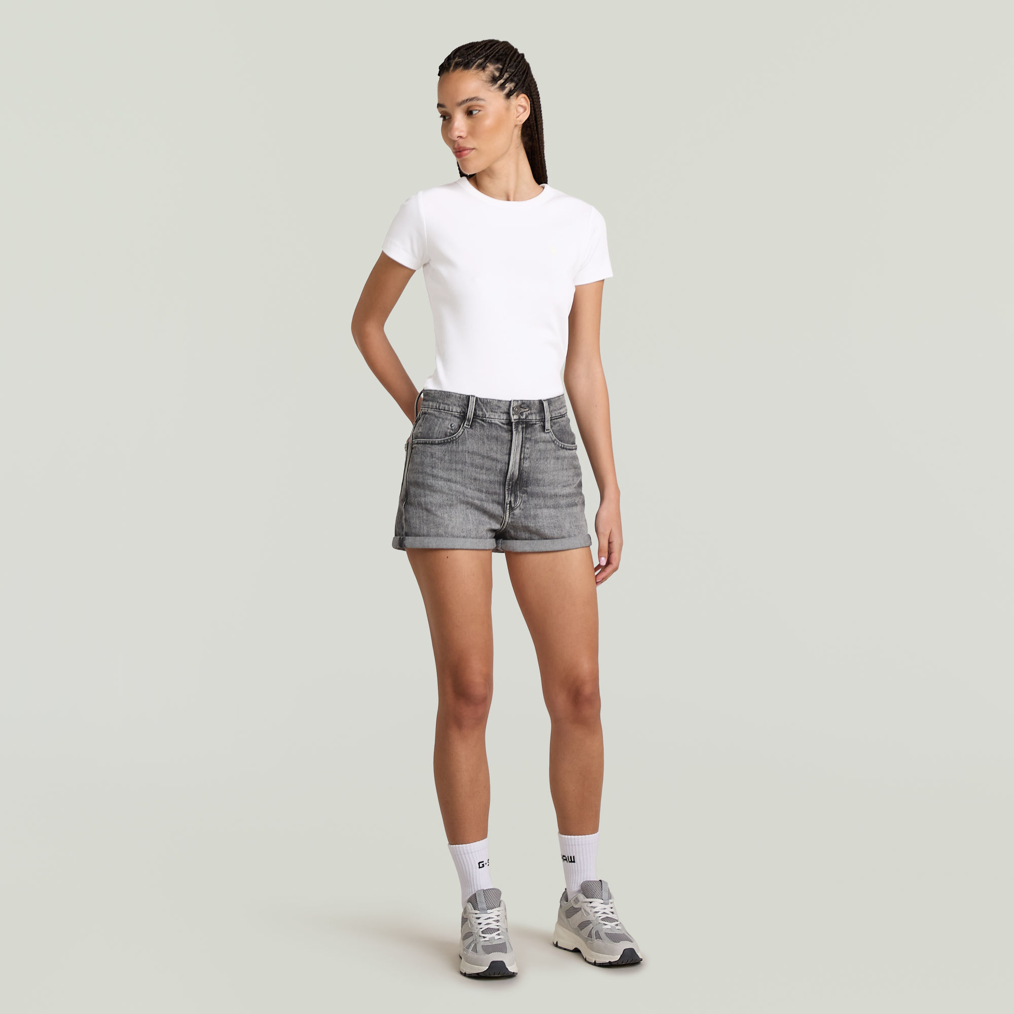 G-Star RAW Tedie Ultra High Short Grijs Dames