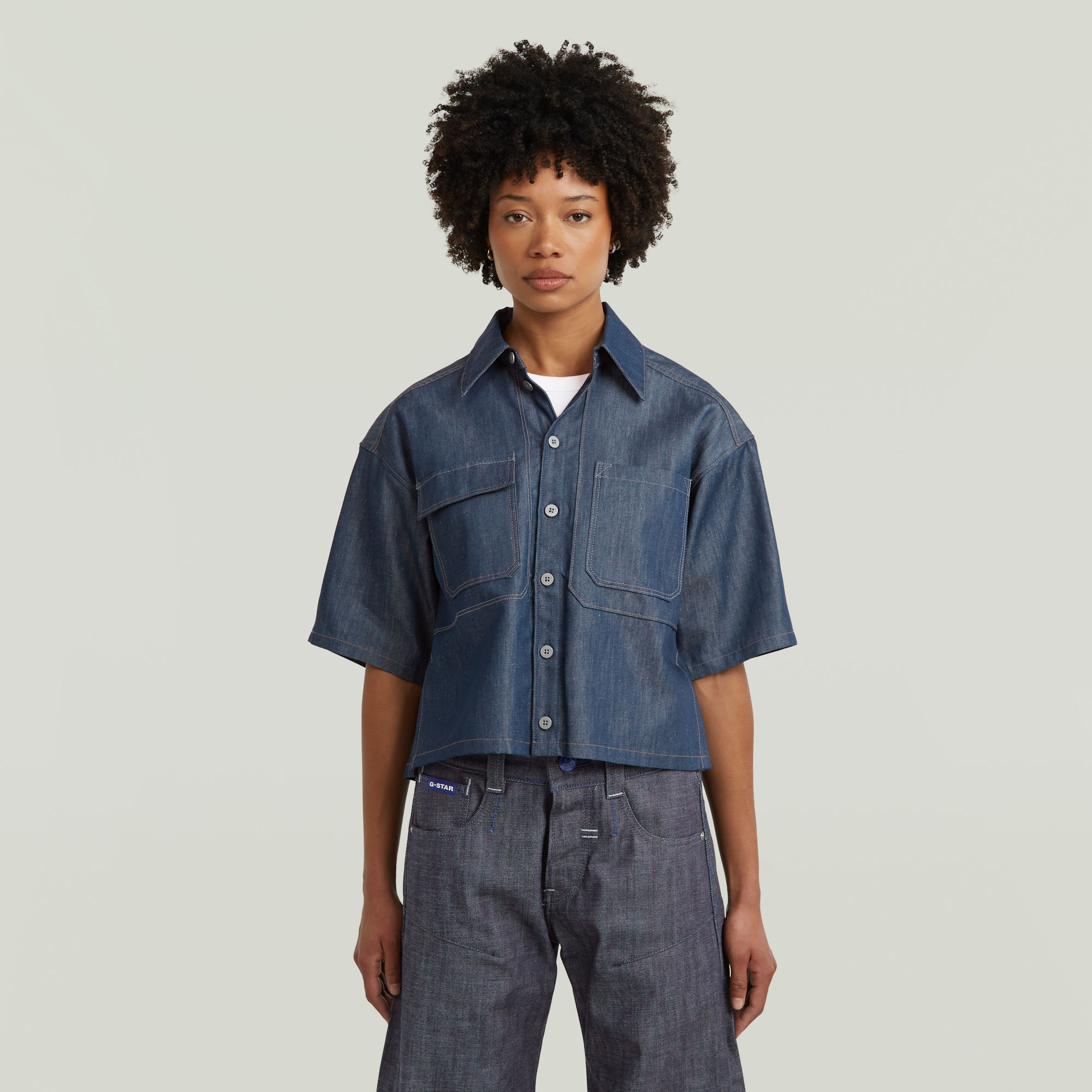 G-Star RAW Remix Overhemd - Donkerblauw - Dames