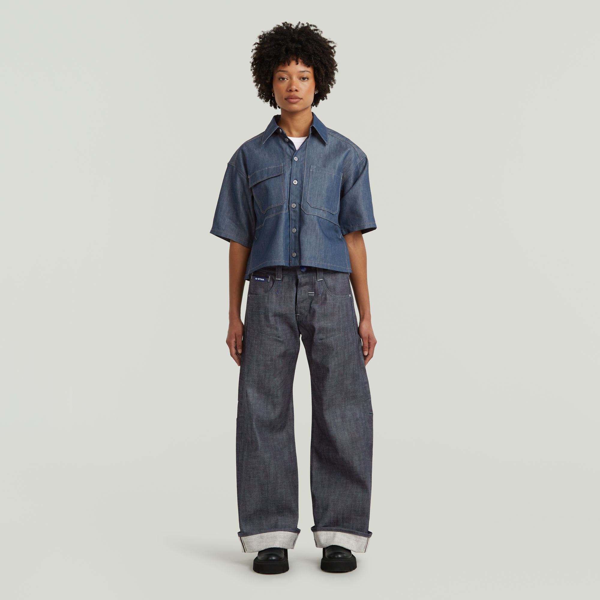 G-Star RAW Remix Overhemd Donkerblauw Dames