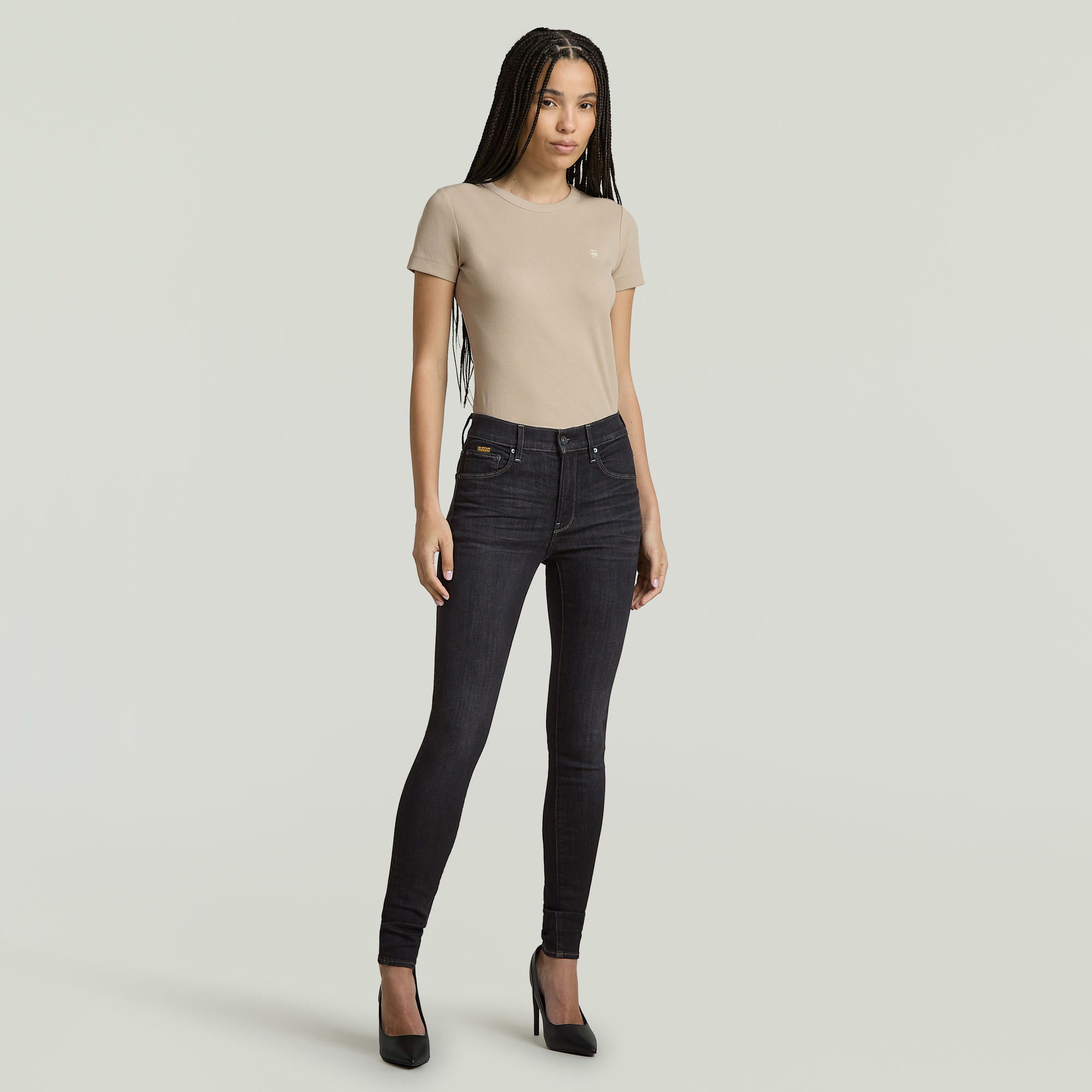 G-Star RAW 3301 Skinny Jeans II Zwart Dames