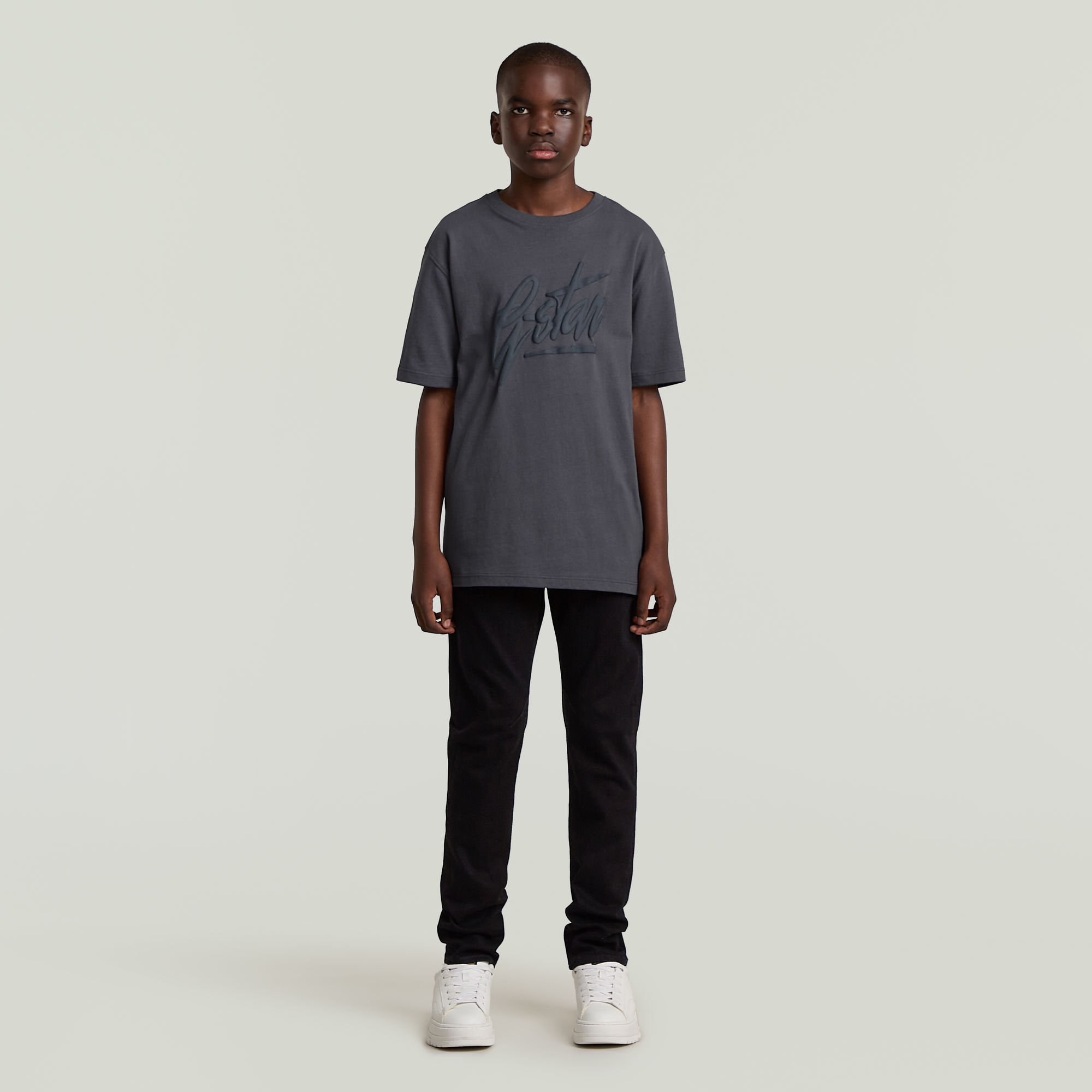 Thumbnail - Boys T-Shirt Loose - Grau - jungen