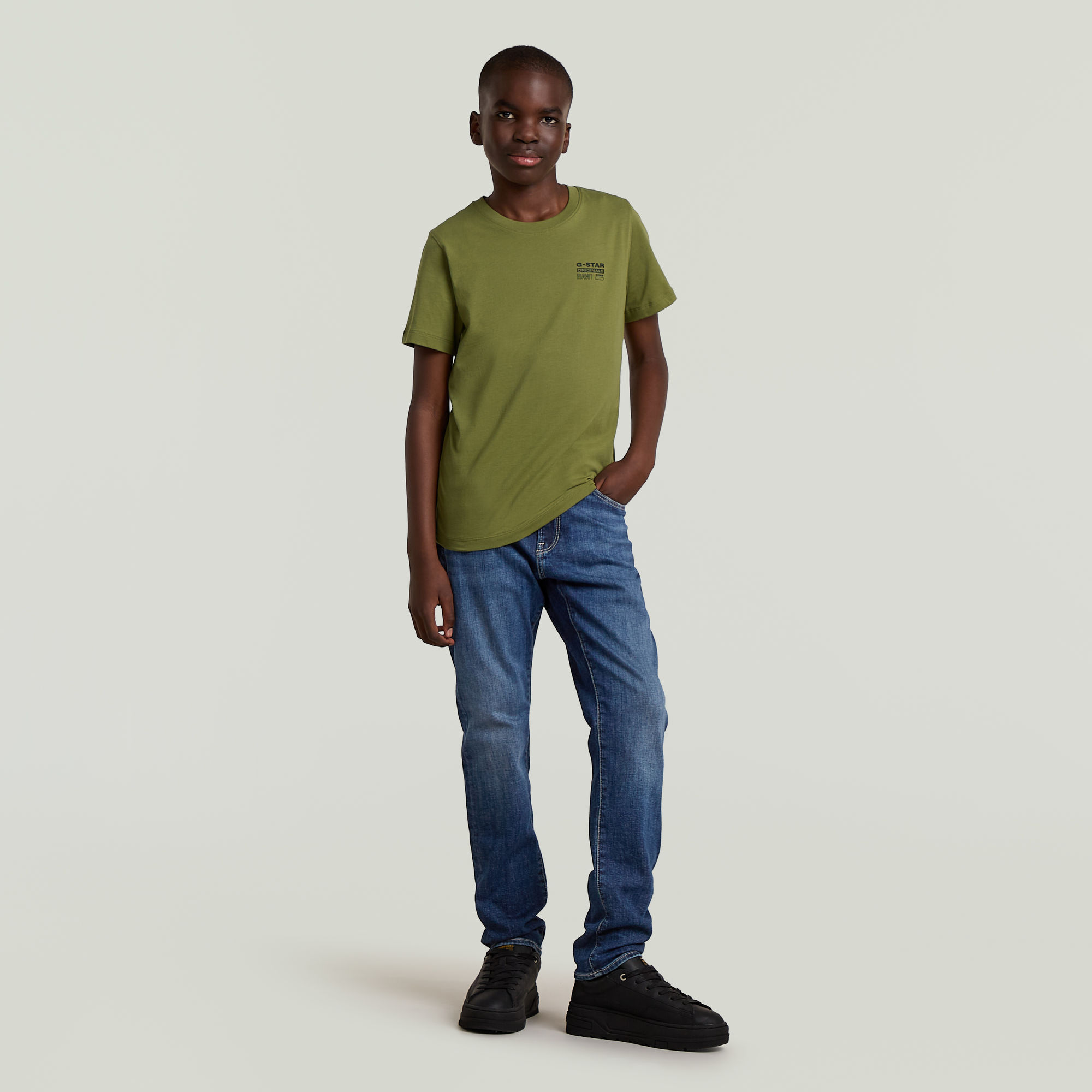 G-Star RAW 3301 Slim Jeans Jongens Donkerblauw jongens