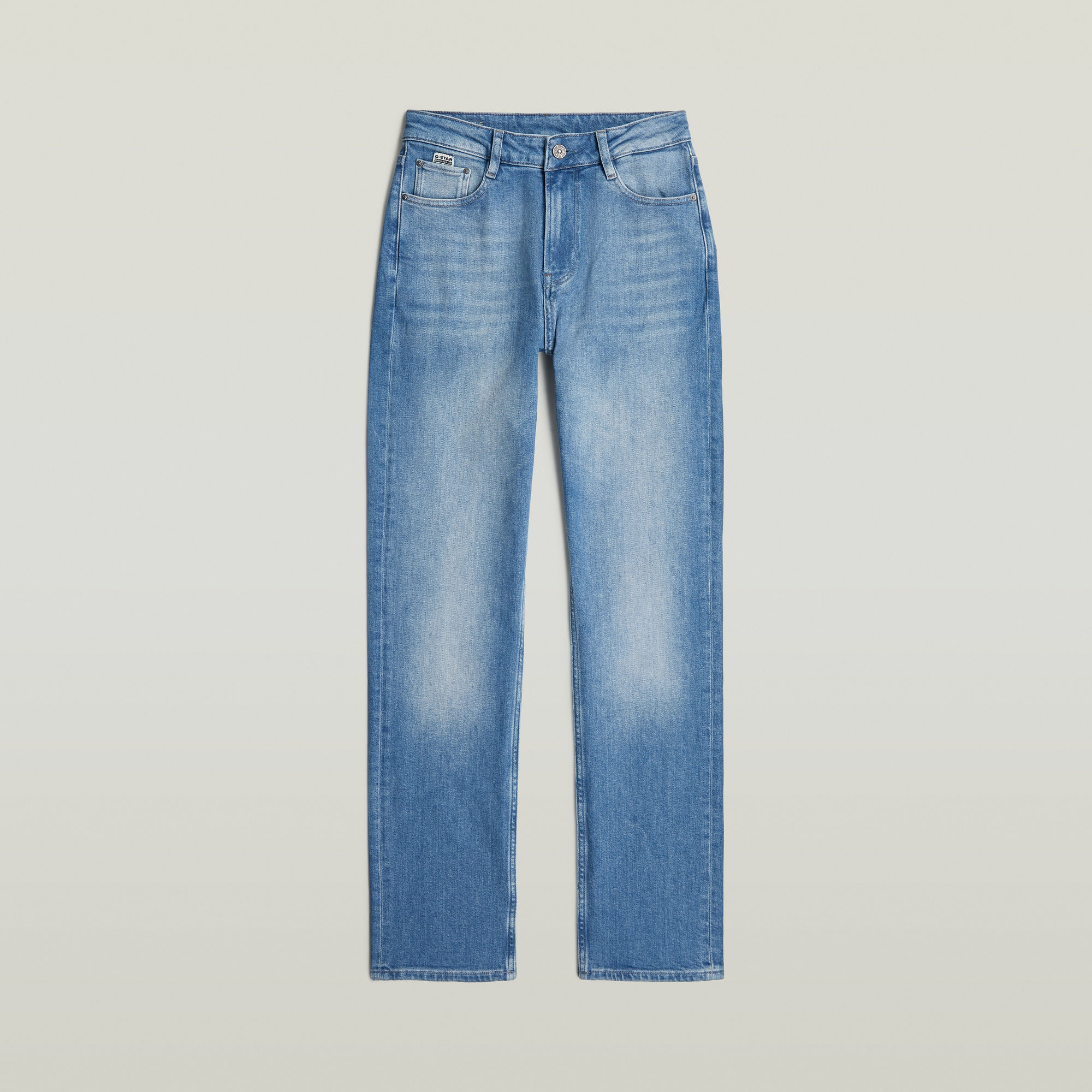 Thumbnail - Iggie Straight Jeans - Mittelblau - Damen