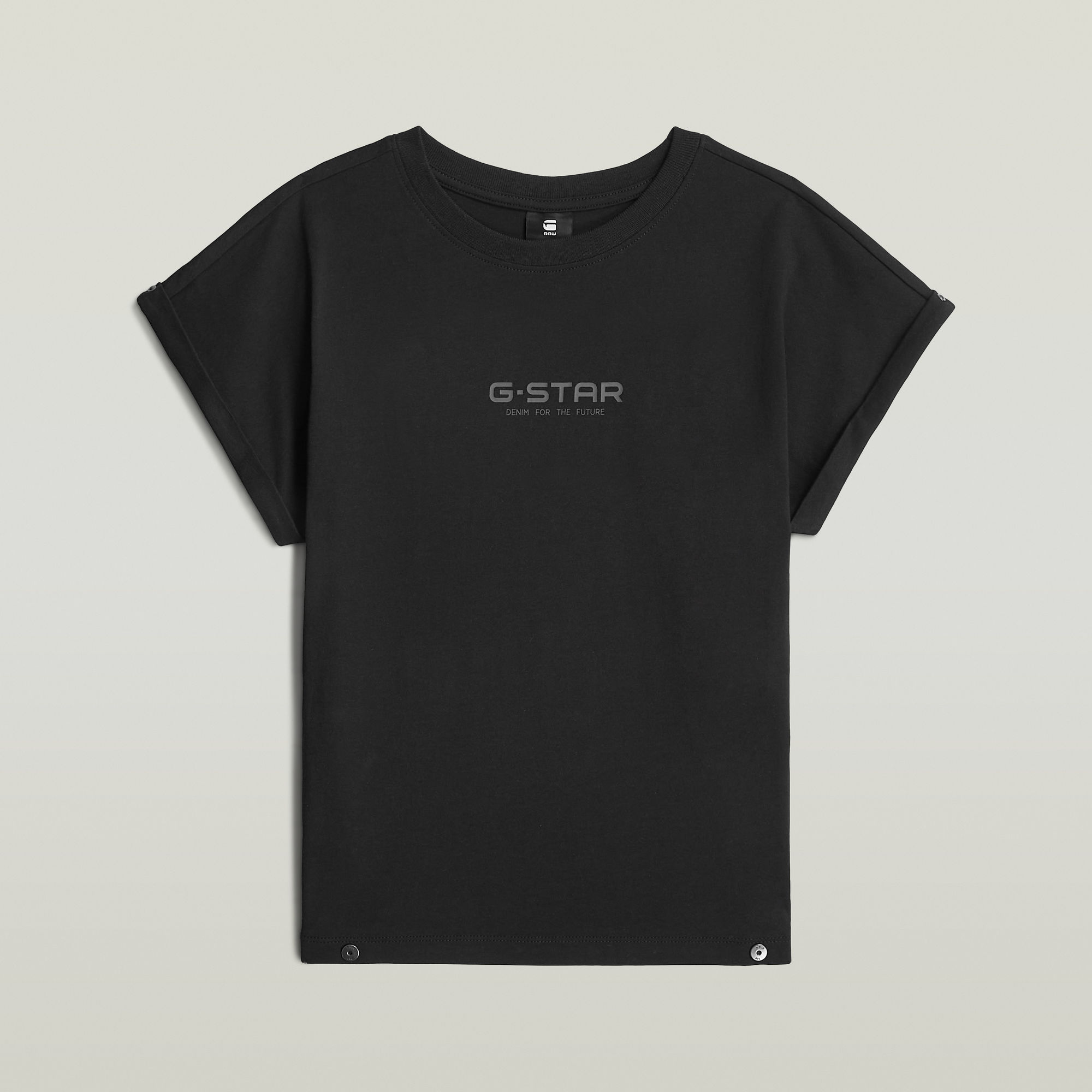 G-Star RAW Loose Crop T-shirt Meisjes - Zwart - meisjes