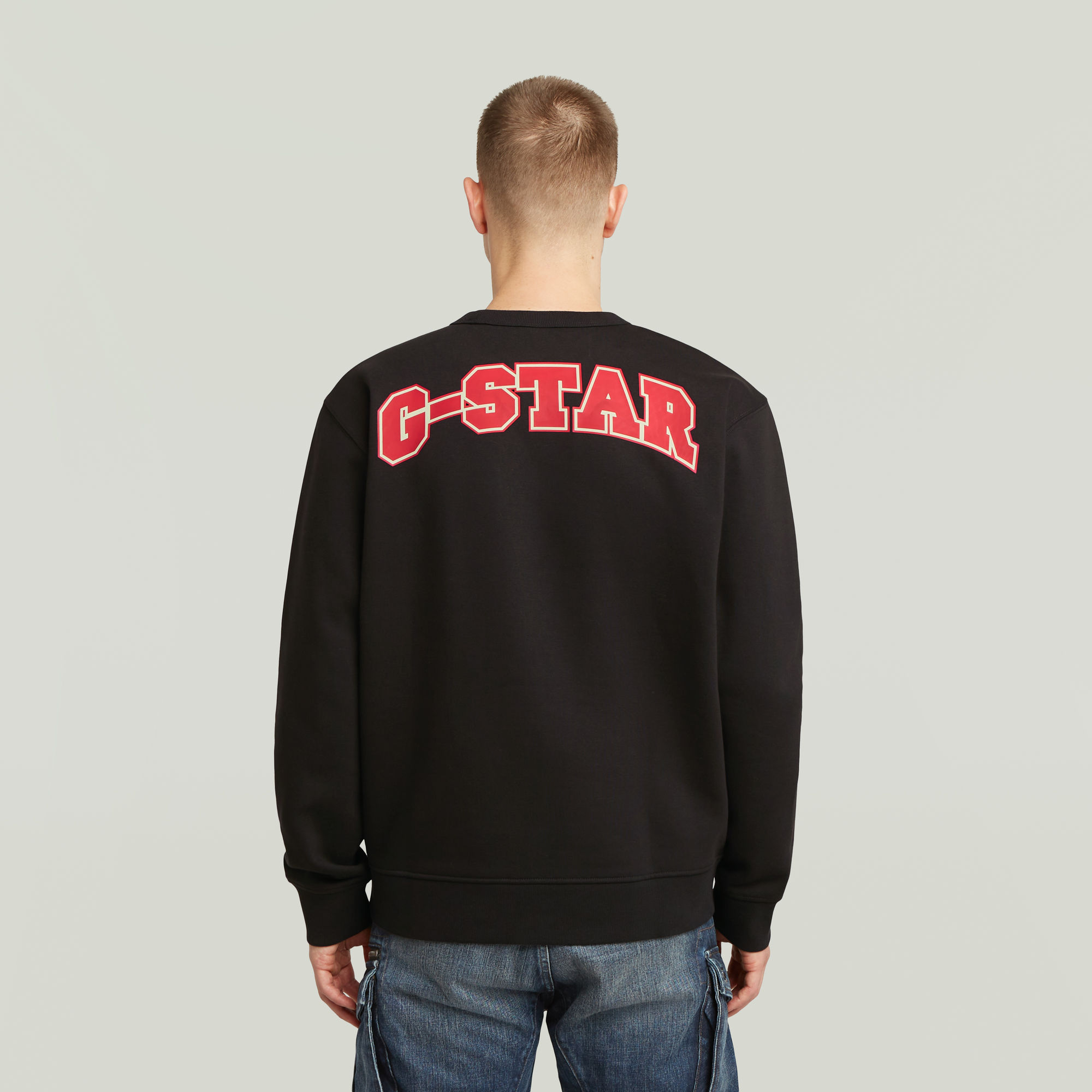 G-Star RAW Running Dog Back Graphic Sweater Zwart Heren