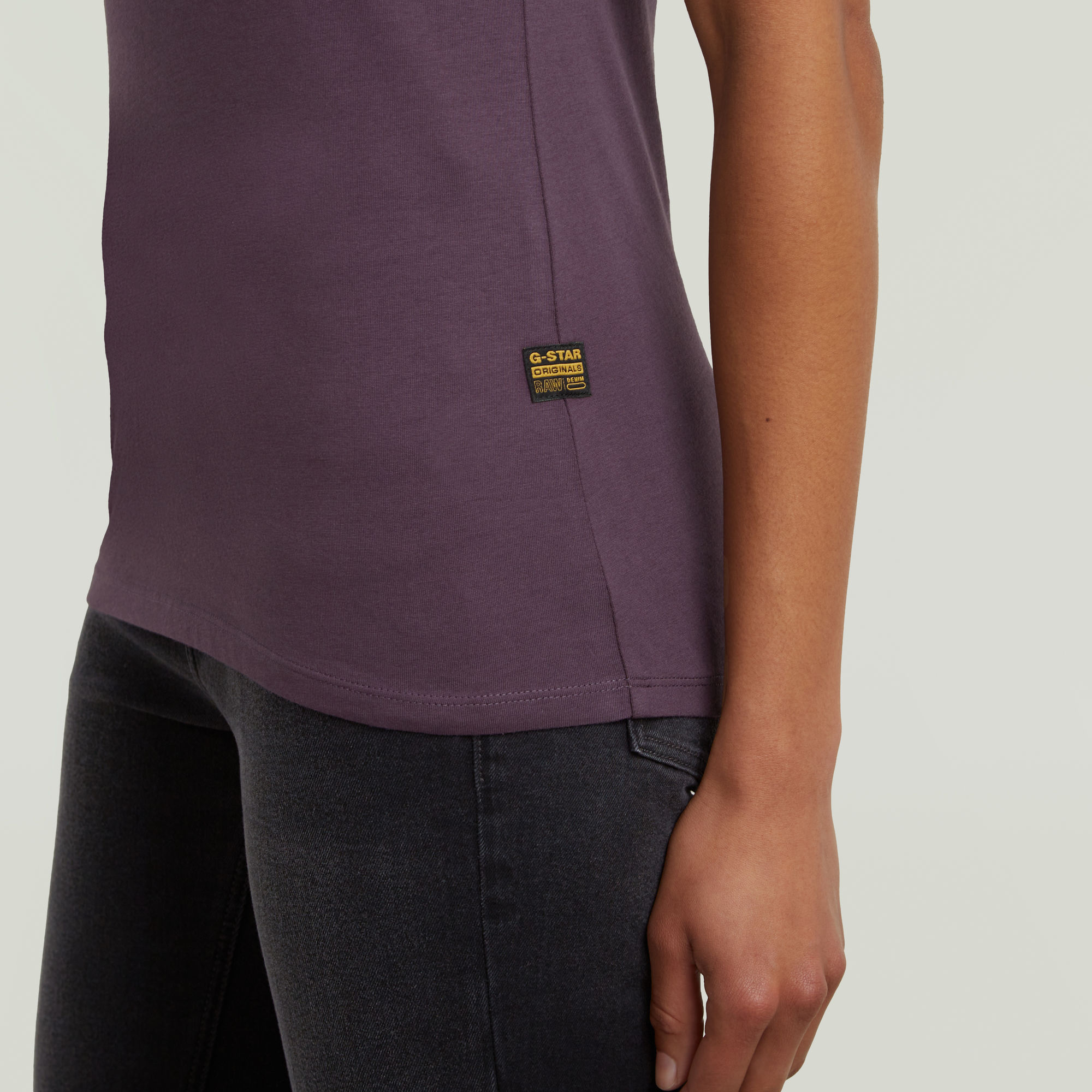 G-Star RAW Slim V T-Shirt Paars Dames