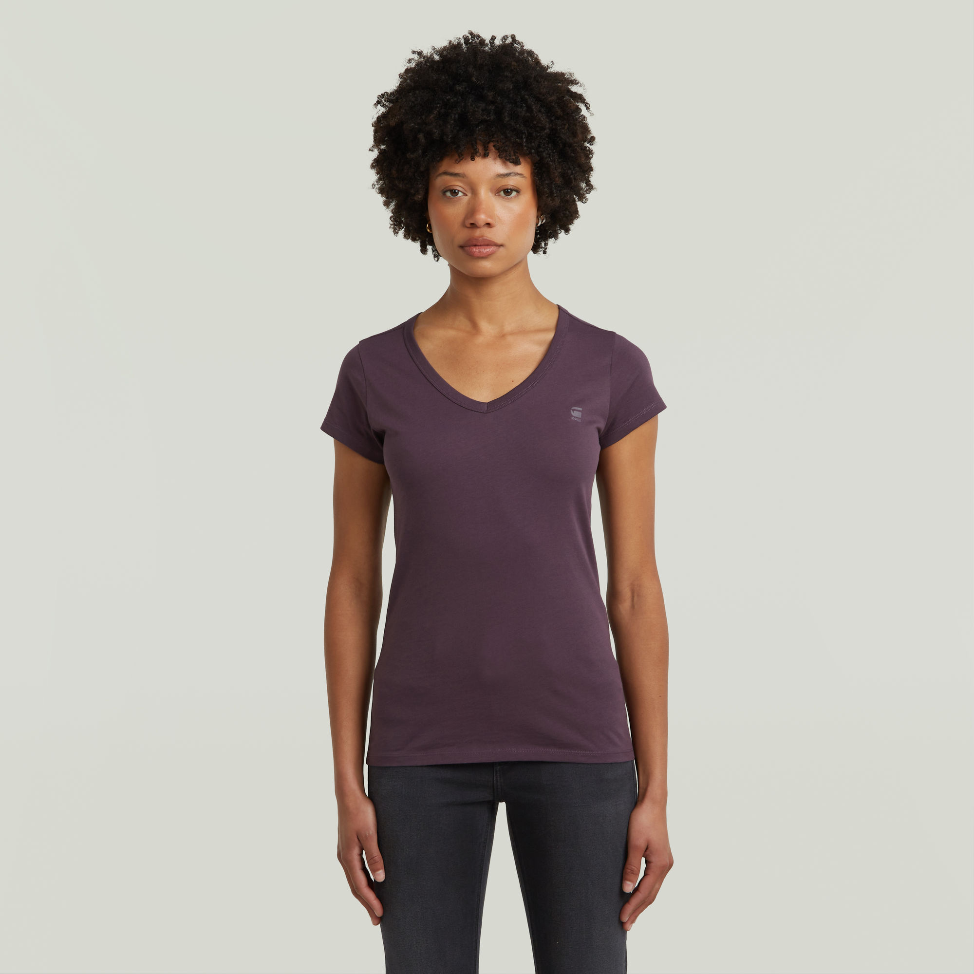 

Slim V T-Shirt - Purple - Women