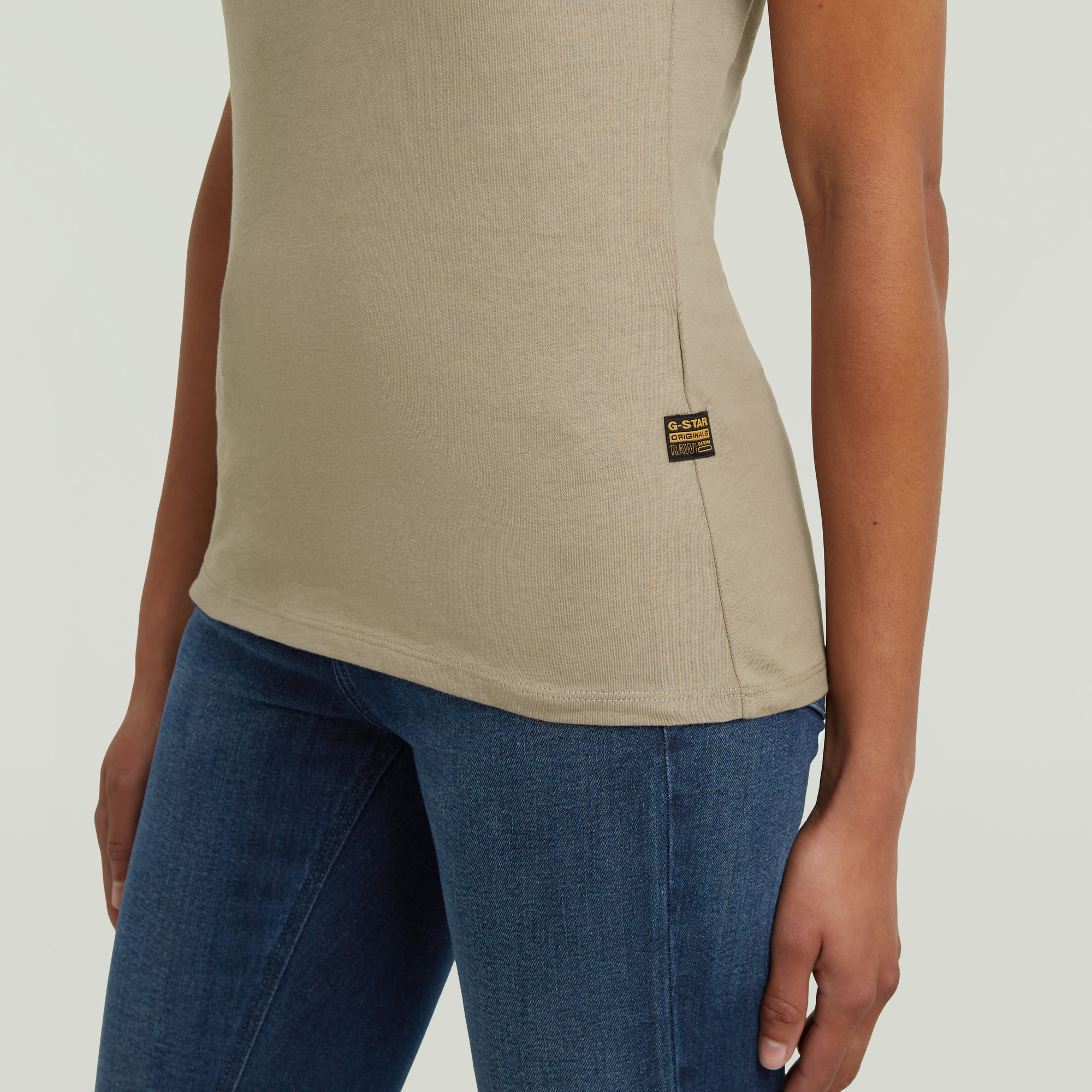 G-Star RAW Slim V T-Shirt Beige Dames