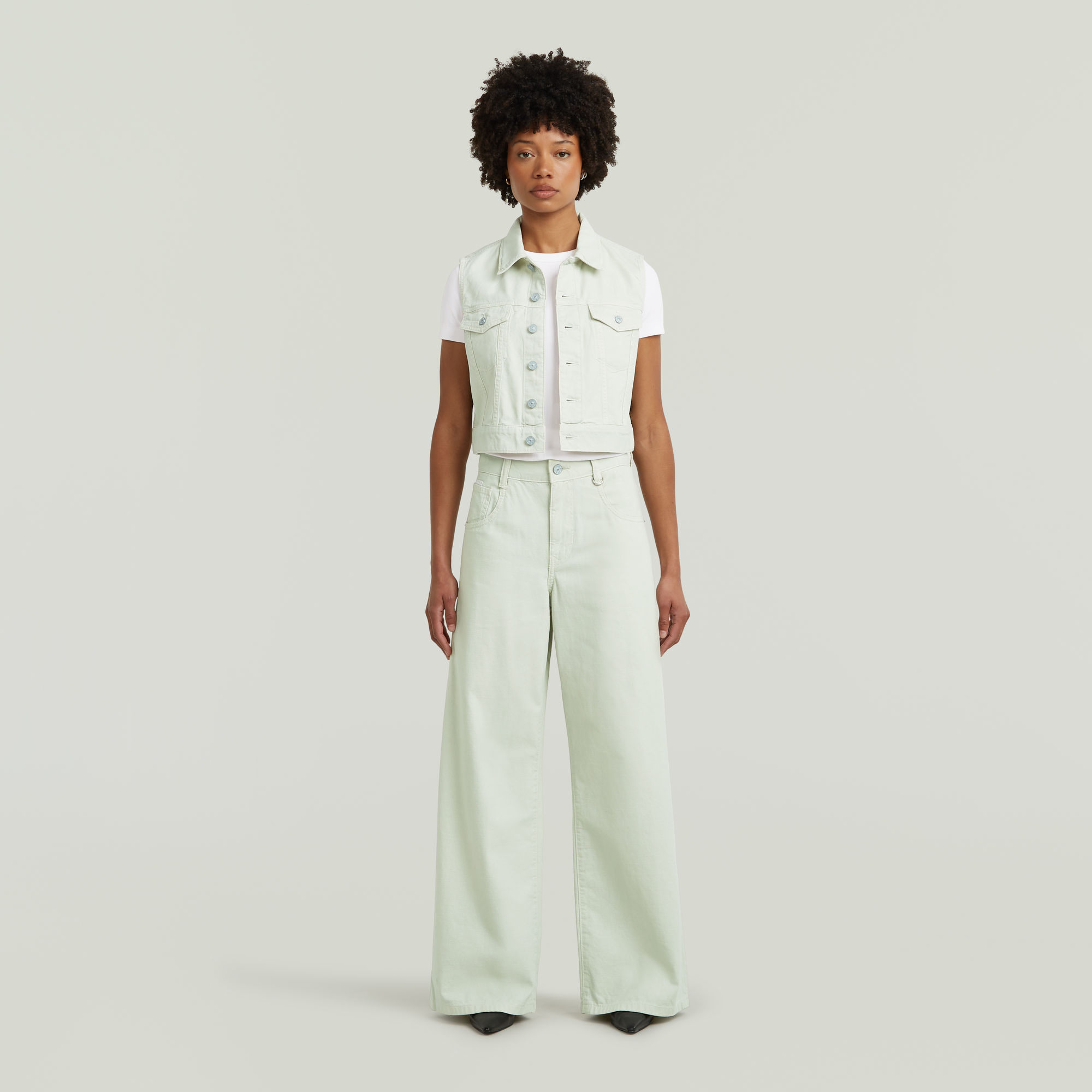 G-Star RAW Shrunken Vest Groen Dames