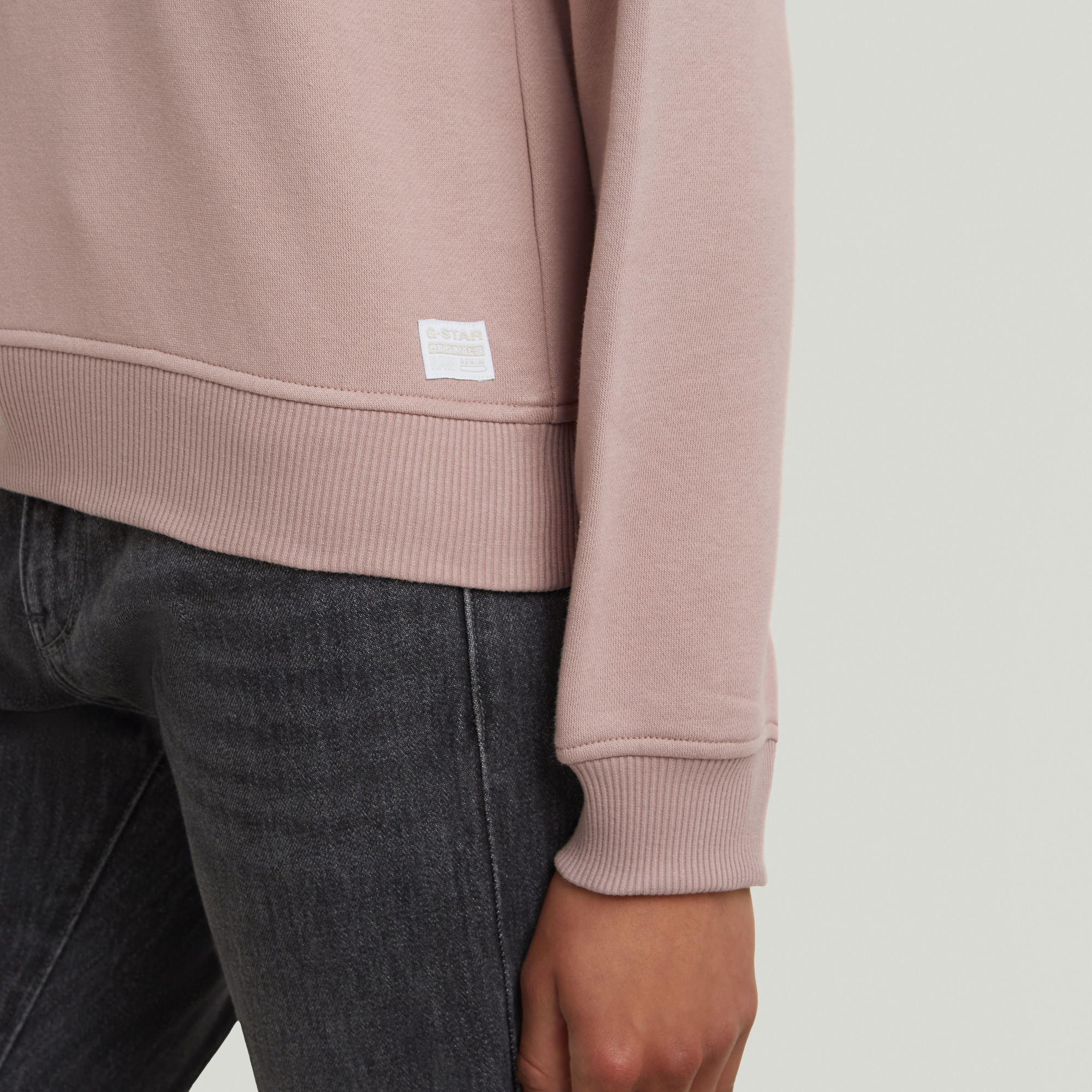 G-Star RAW Center Chest Logo Crew Sweater Roze Dames
