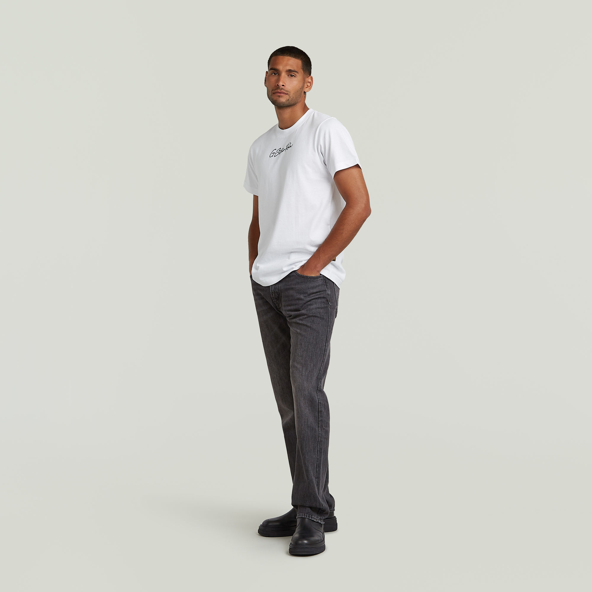G-Star RAW Dakota Regular Straight Jeans Grijs Heren