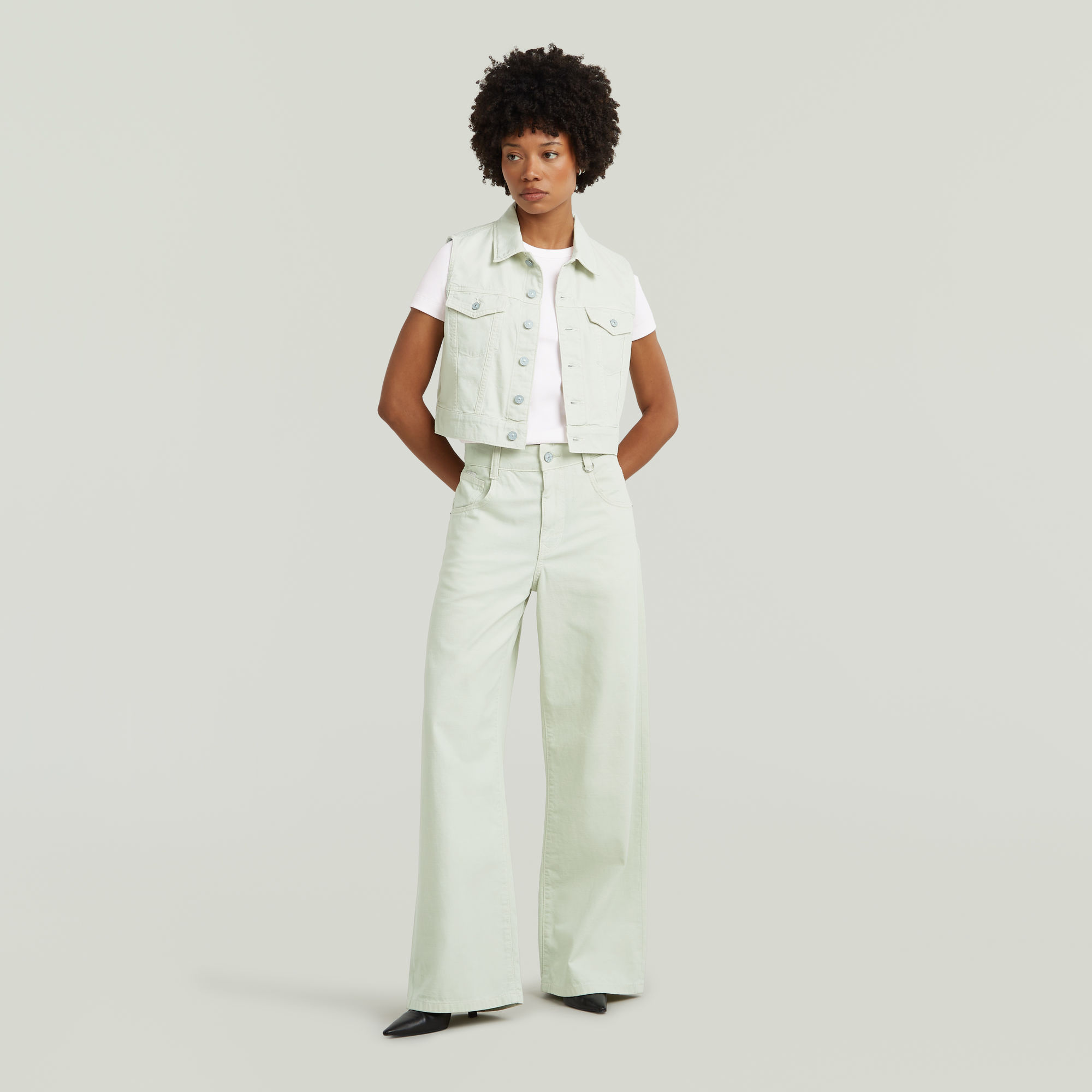 G-Star RAW Shrunken Vest Groen Dames