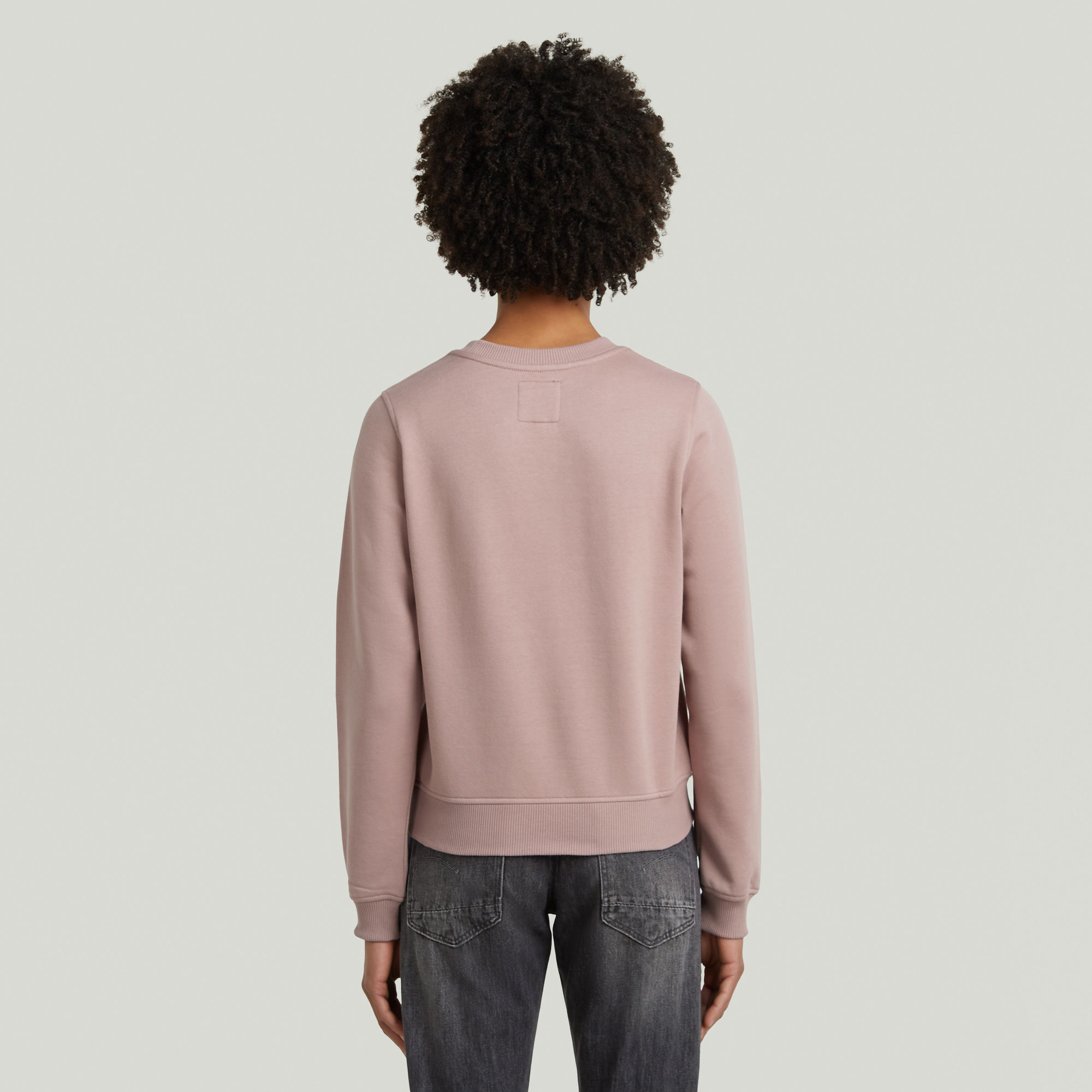 G-Star RAW Center Chest Logo Crew Sweater Roze Dames
