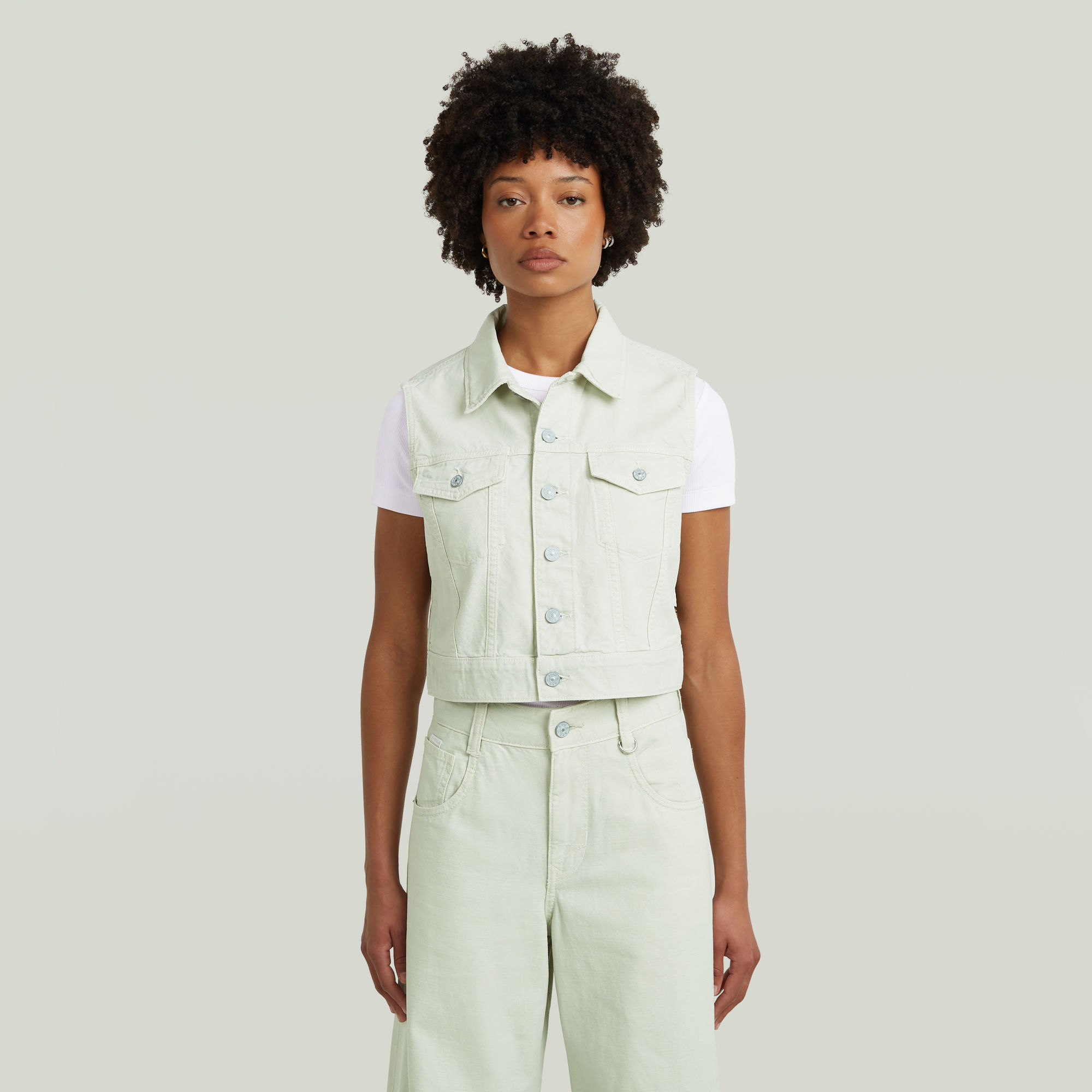G-Star RAW Shrunken Vest - Groen - Dames