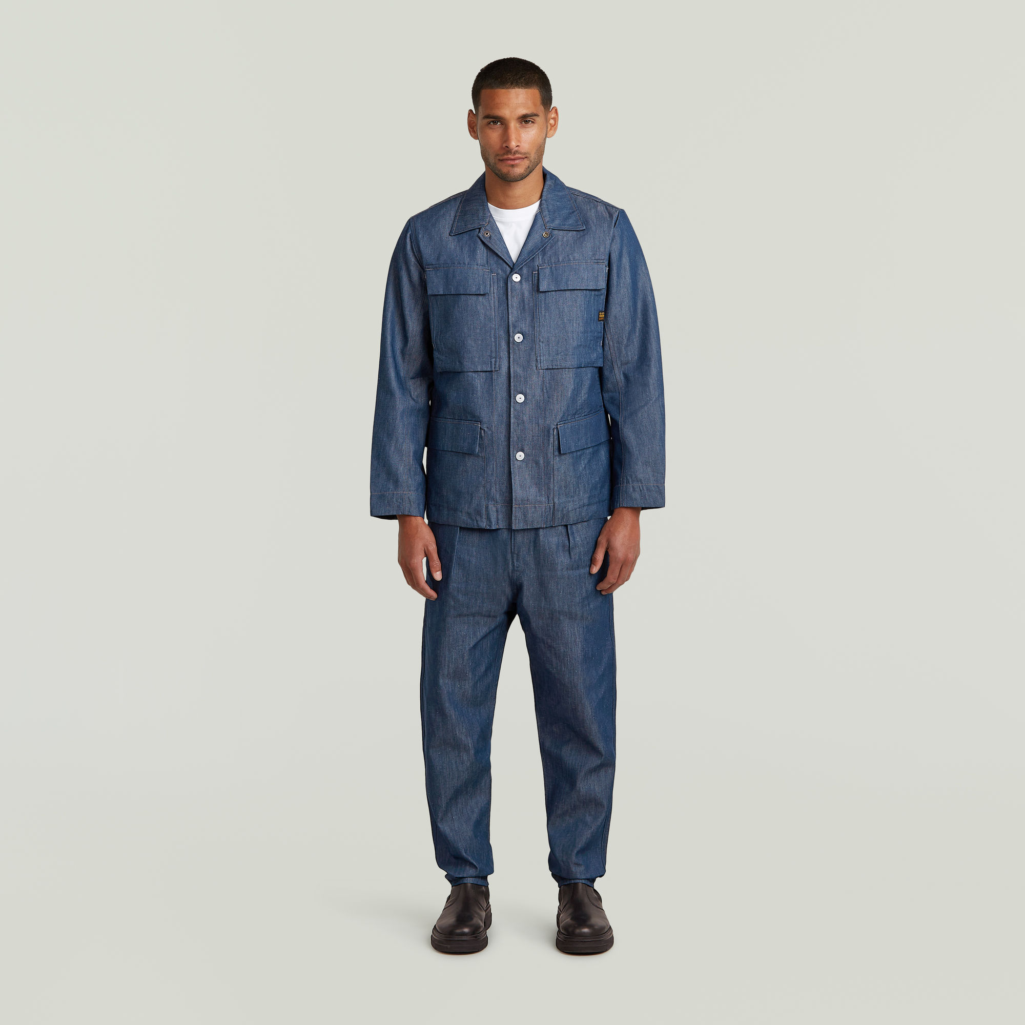 G-Star RAW 4 Pocket Overshirt Donkerblauw Heren