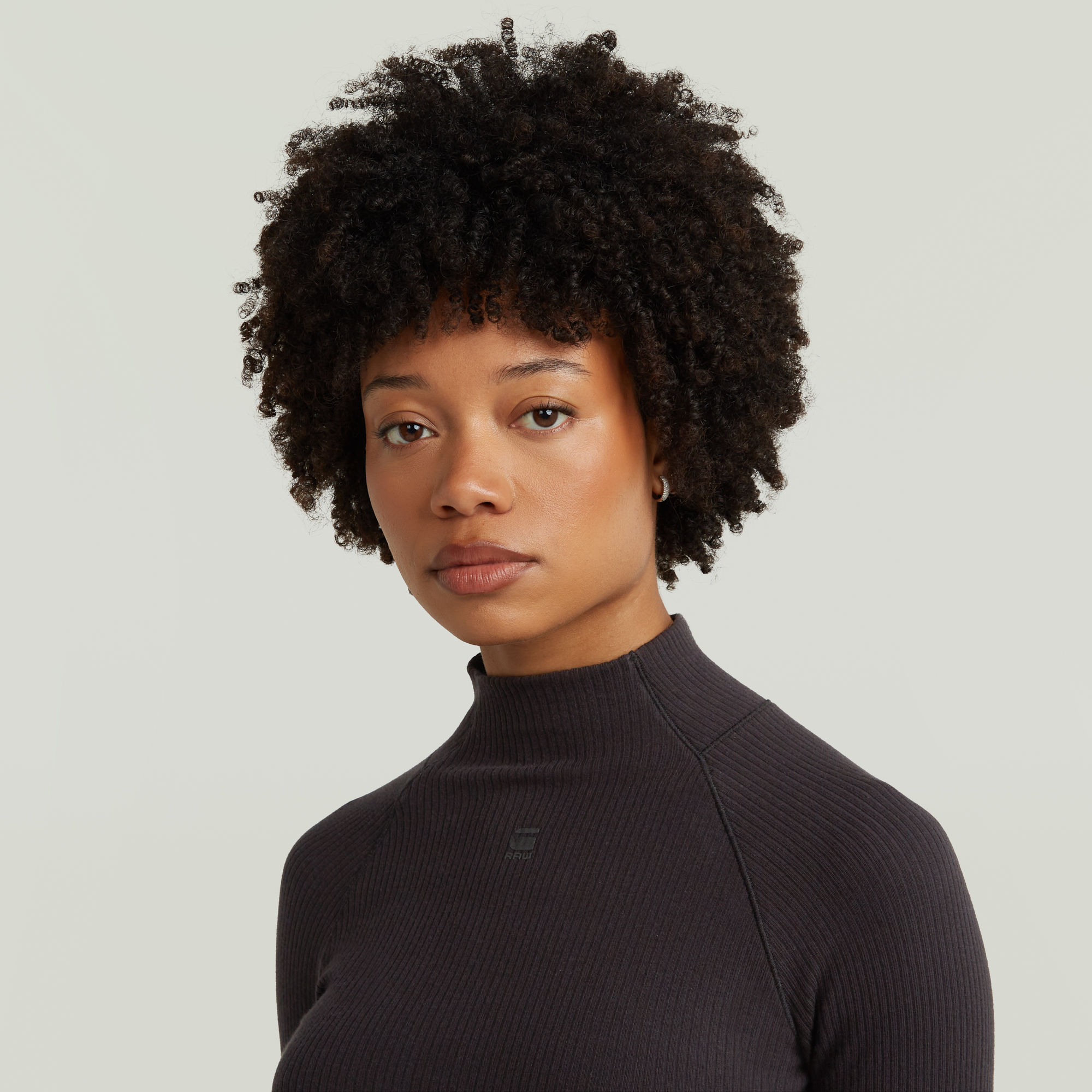 G-Star RAW Rib Slim Jurk Zwart Dames