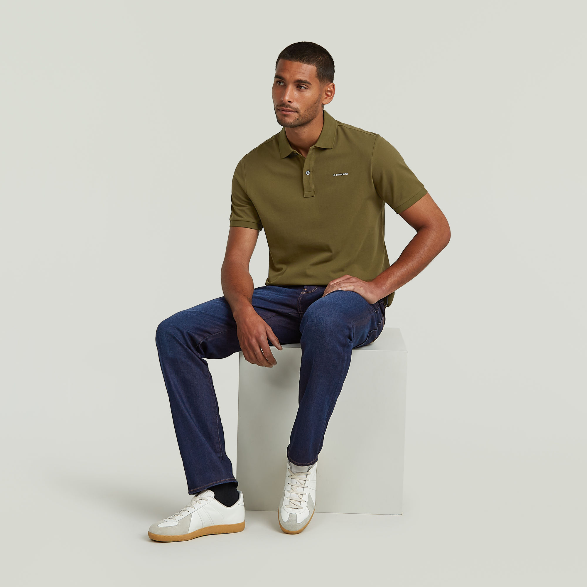 G-Star RAW Oluv Slim Polo Groen Heren