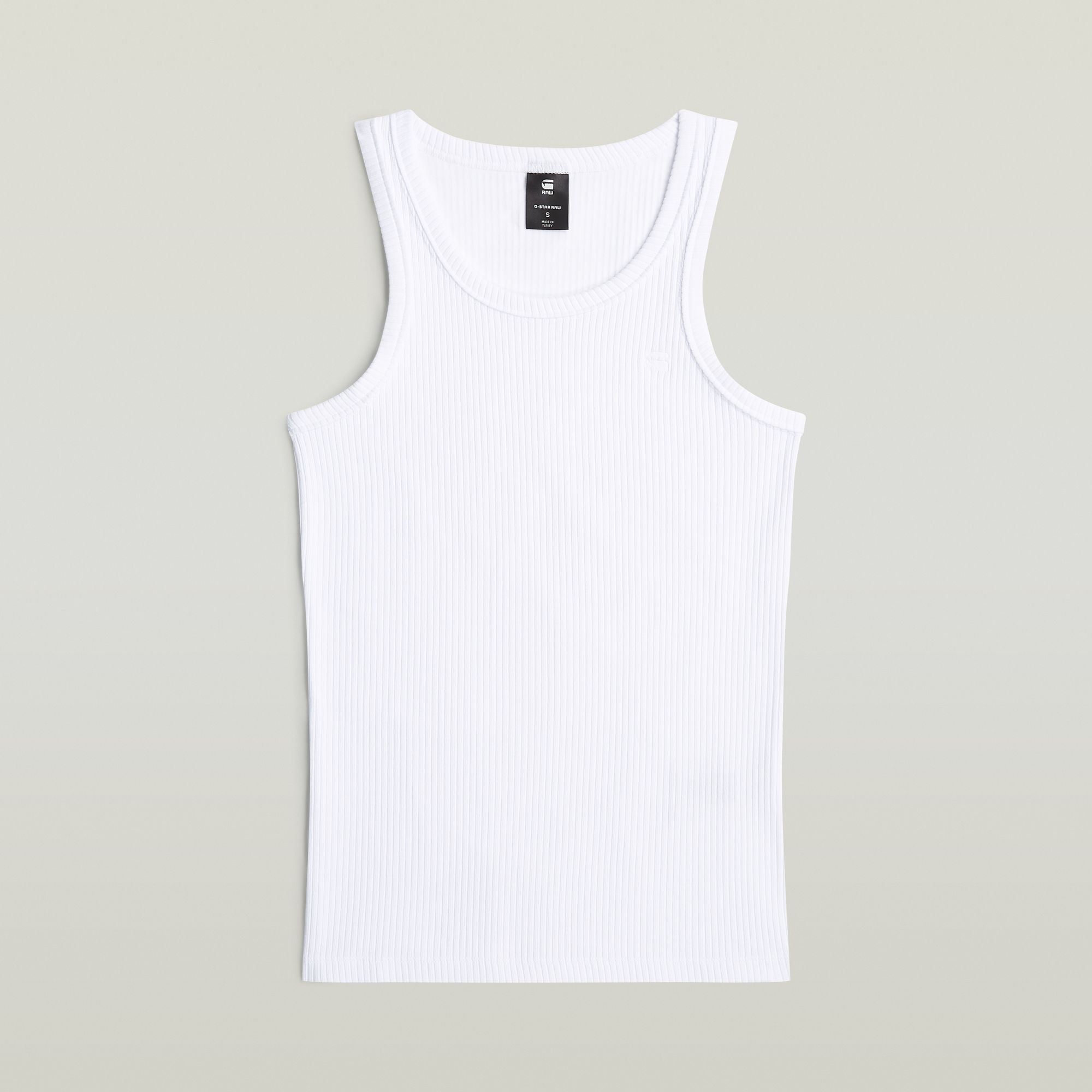 Thumbnail - Ribbed Tanktop - Weiß - Damen