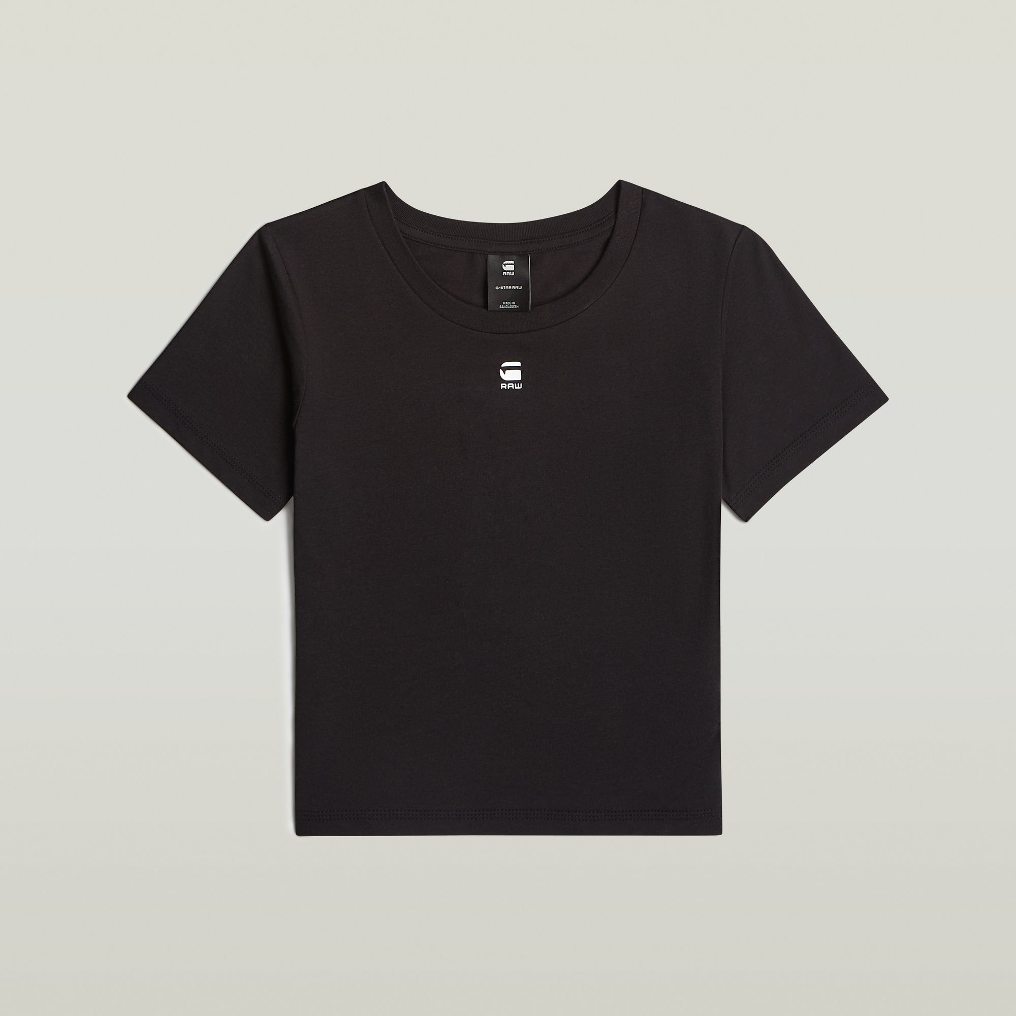 Thumbnail - Cropped Mini Slim Top - Schwarz - Damen