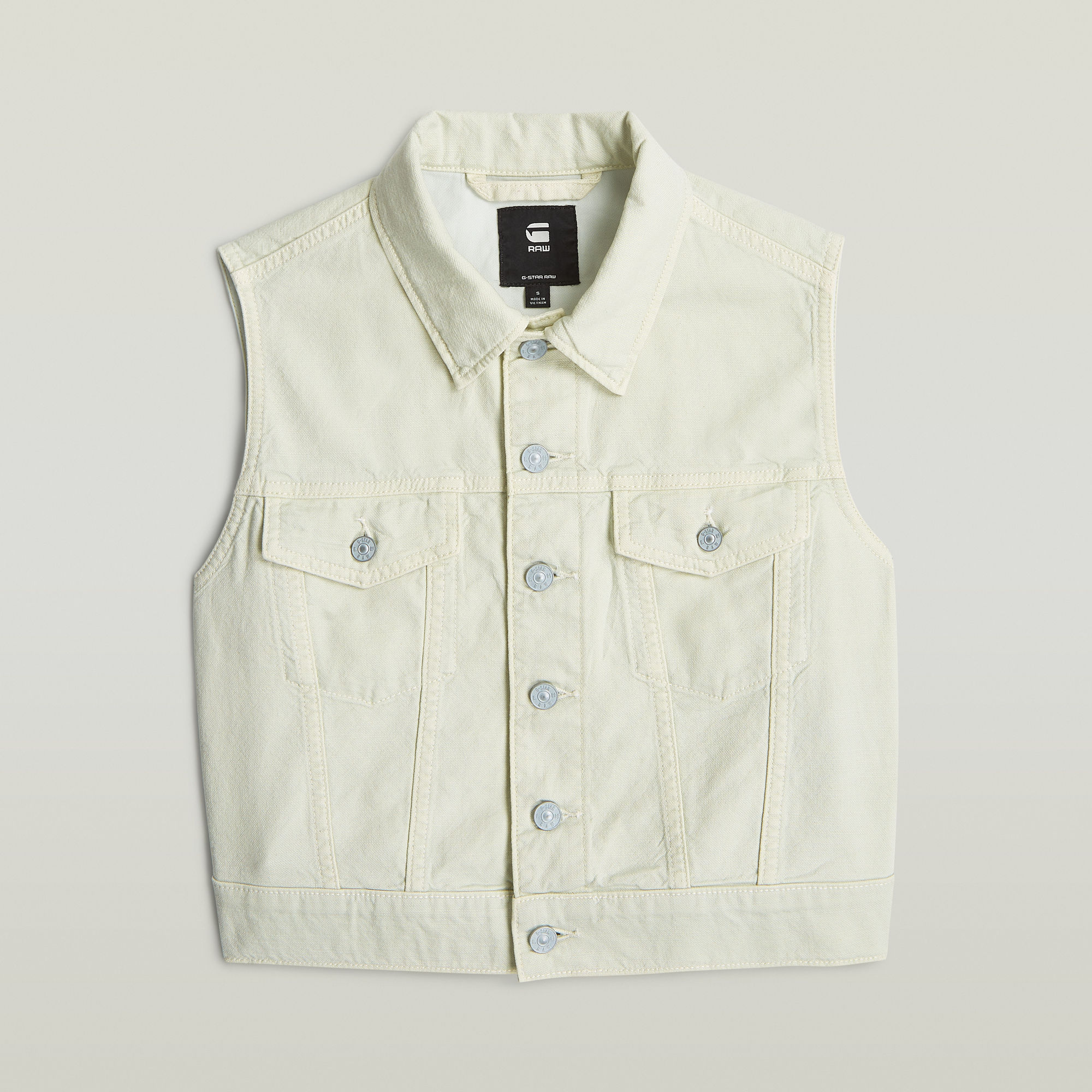 Thumbnail - Shrunken Weste - Grün - Damen