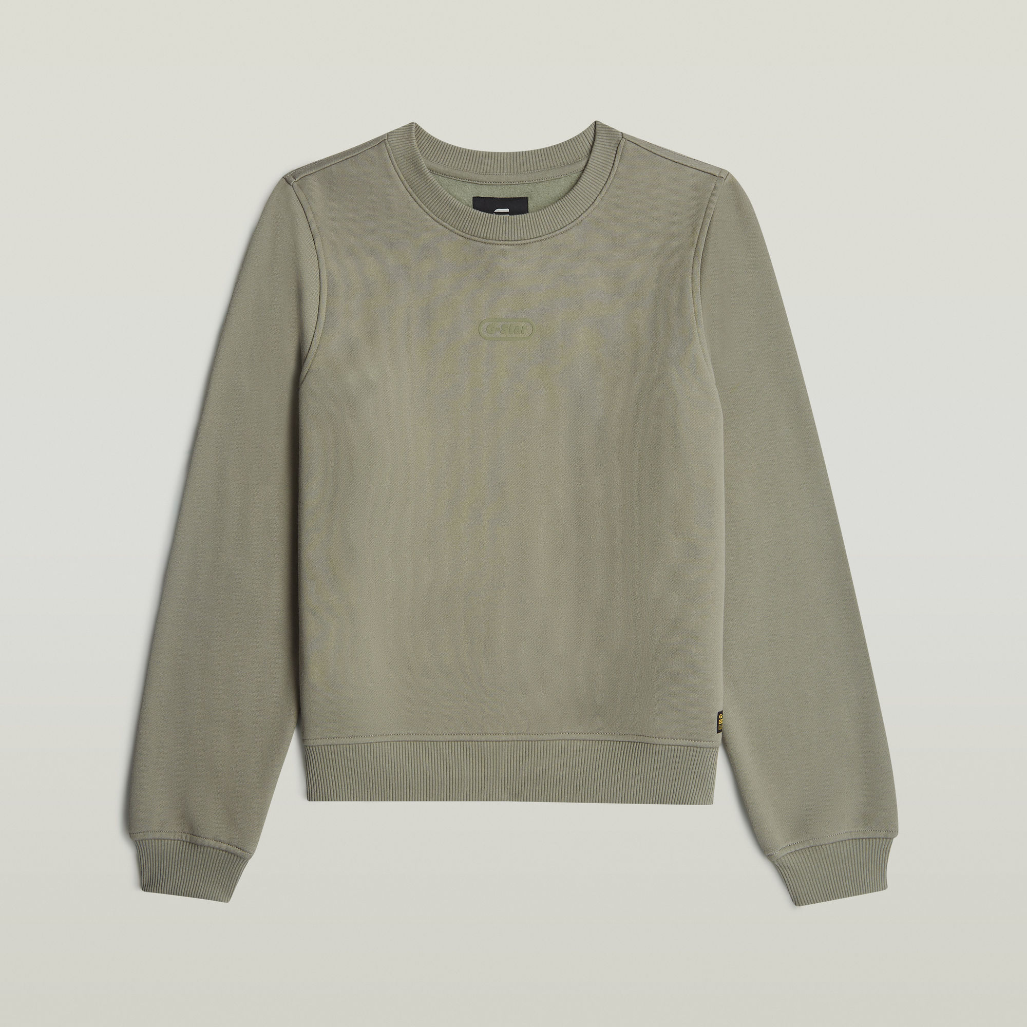 G-Star RAW Center Chest Logo Crew Sweater Groen Dames