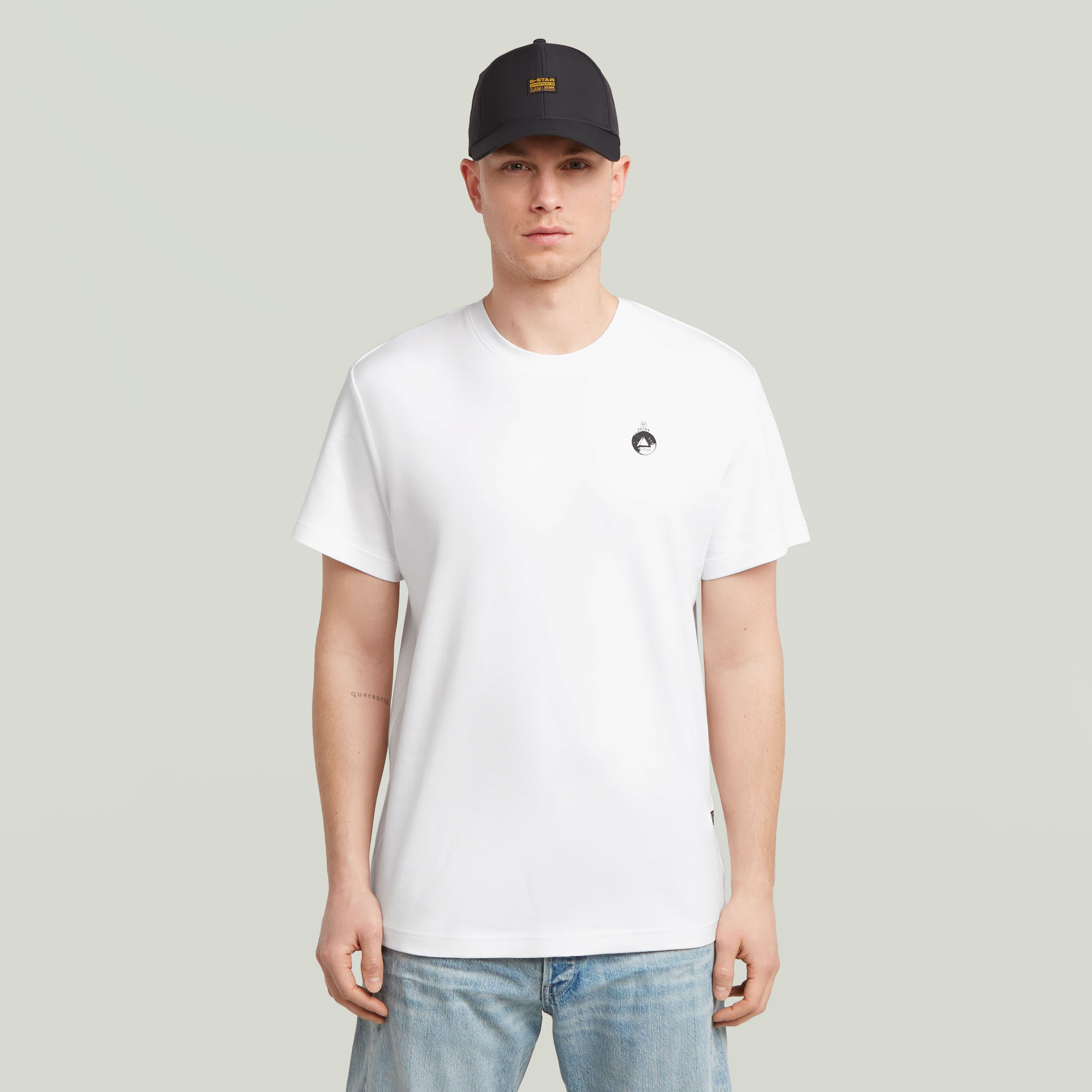 G-Star RAW Trims Back Graphic T-shirt Wit Heren