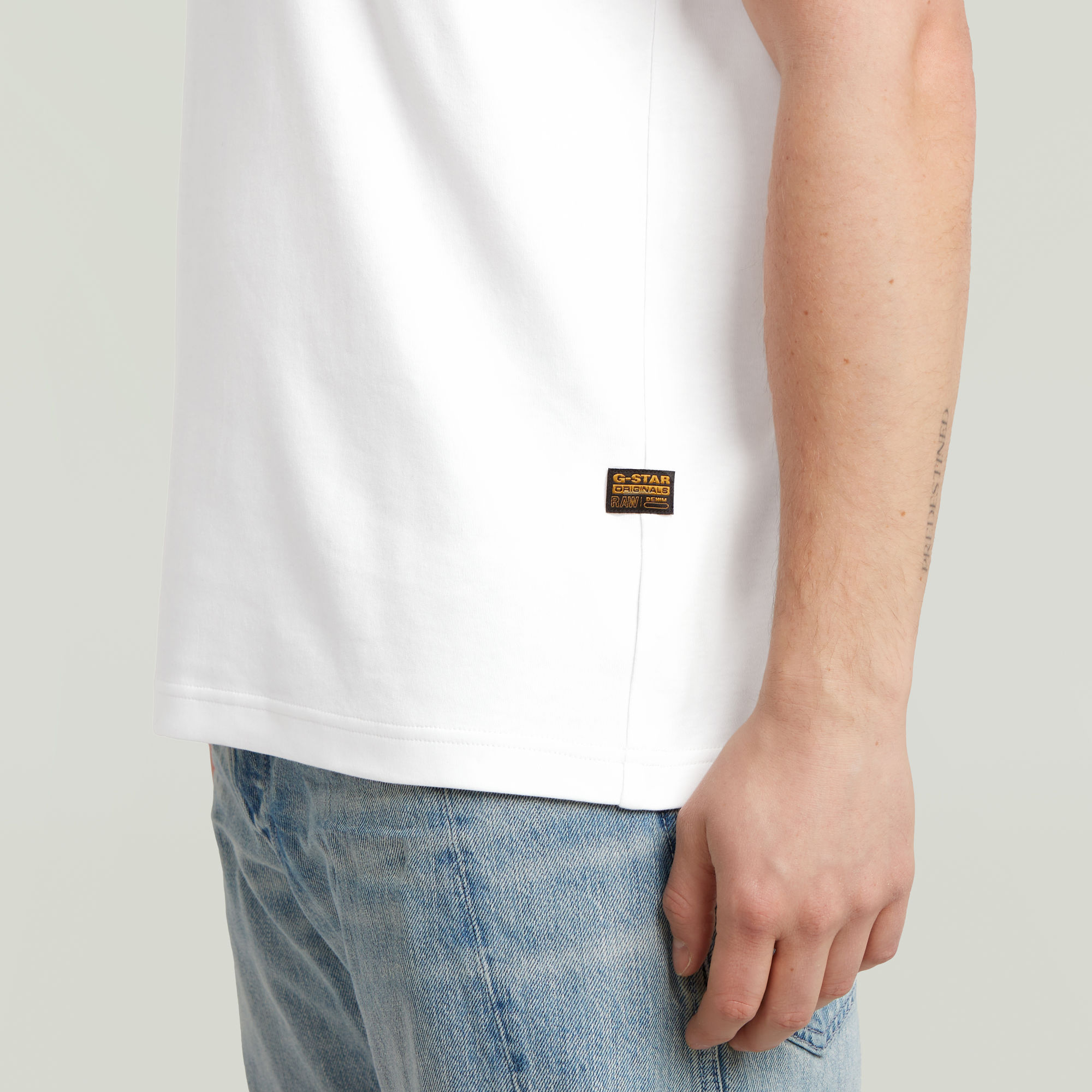 G-Star RAW Trims Back Graphic T-shirt Wit Heren