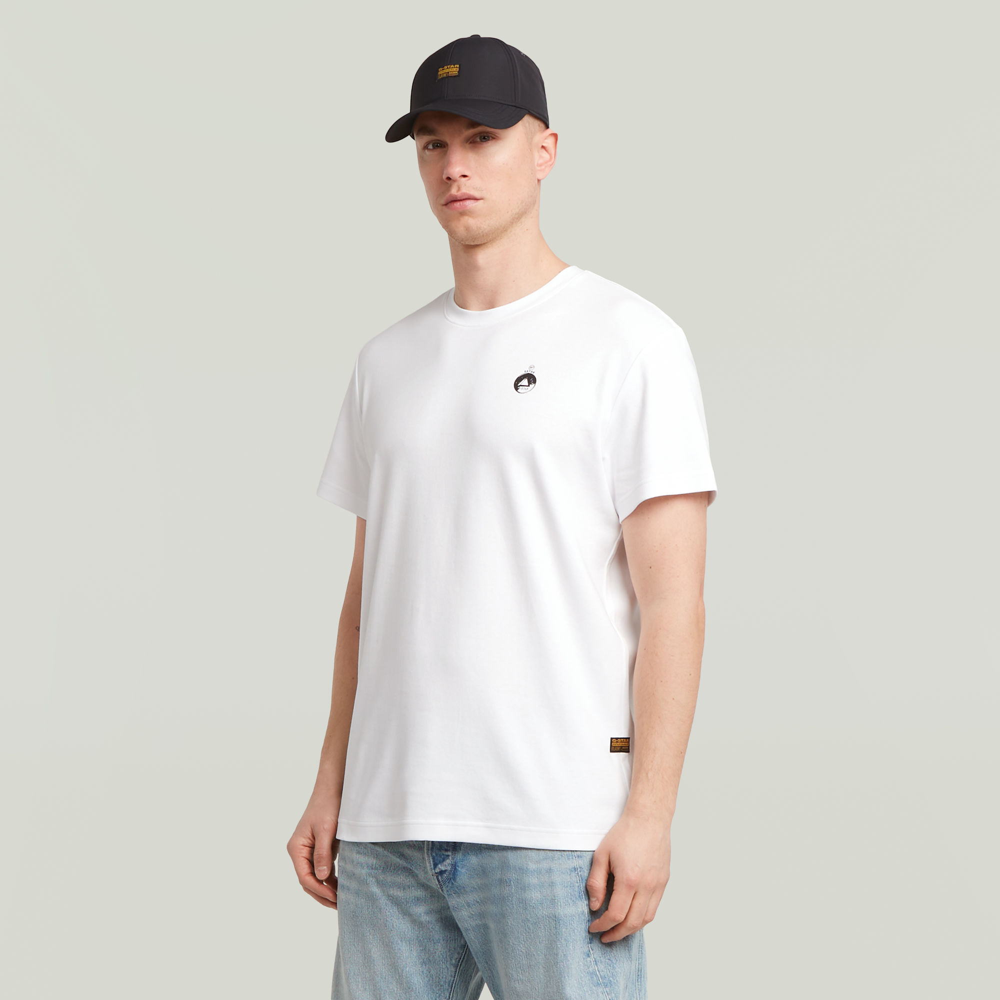 G-Star RAW Trims Back Graphic T-shirt Wit Heren