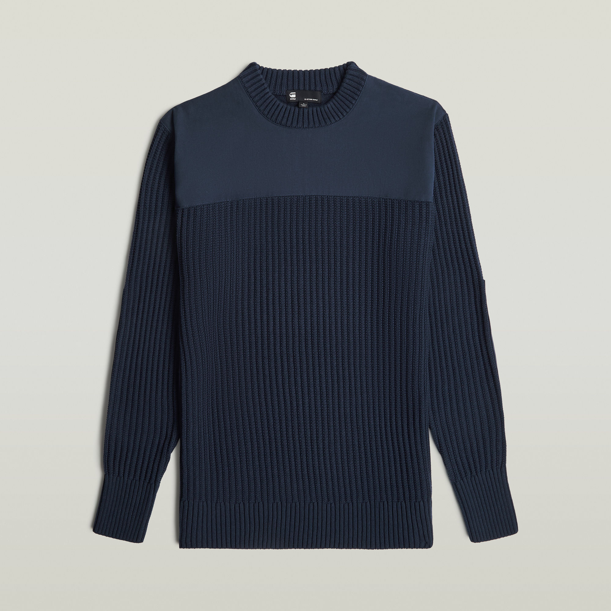 Thumbnail - Army Rib Knit Pullover - Dunkelblau - Herren