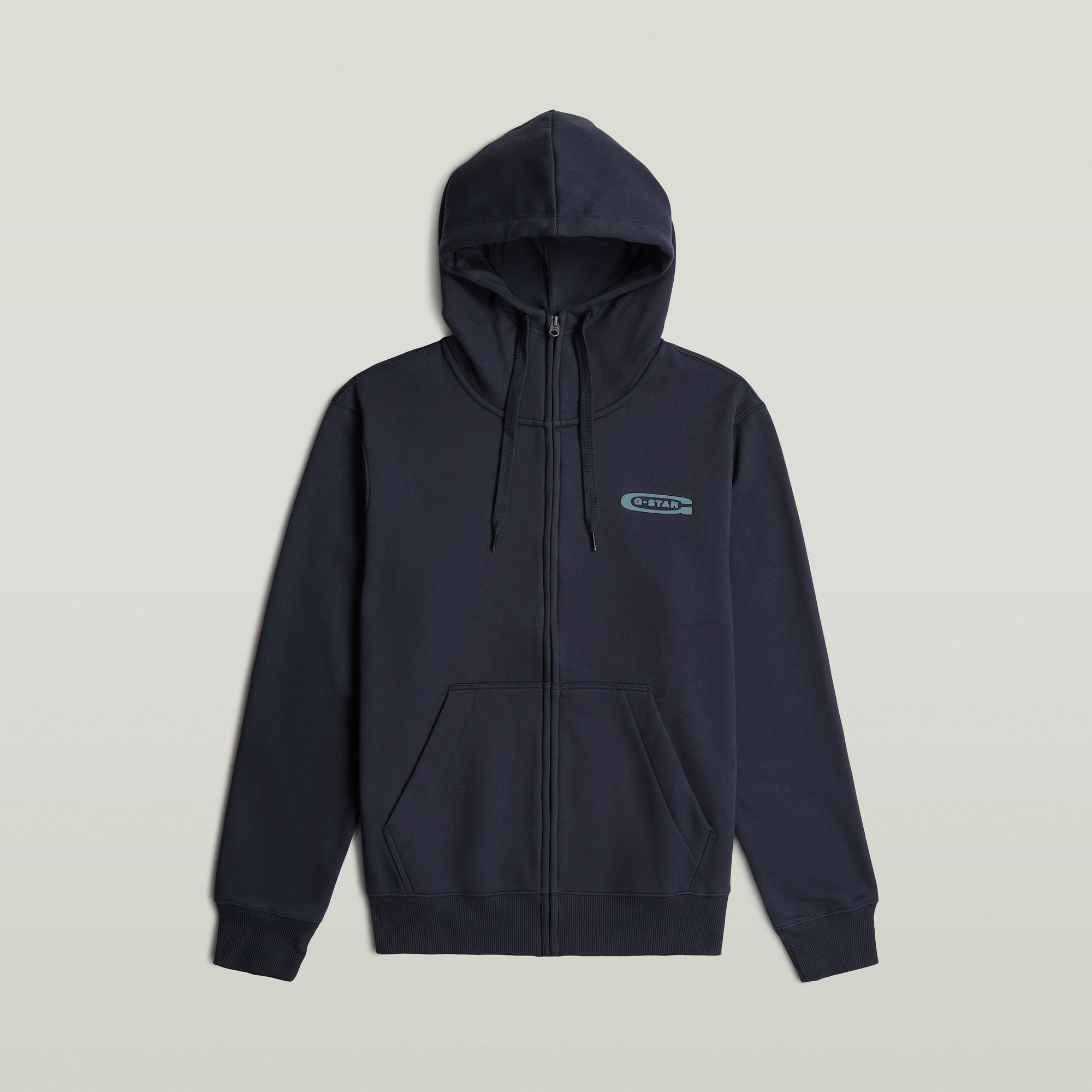 G-Star RAW Old Skool Zip Hoodie Donkerblauw Heren