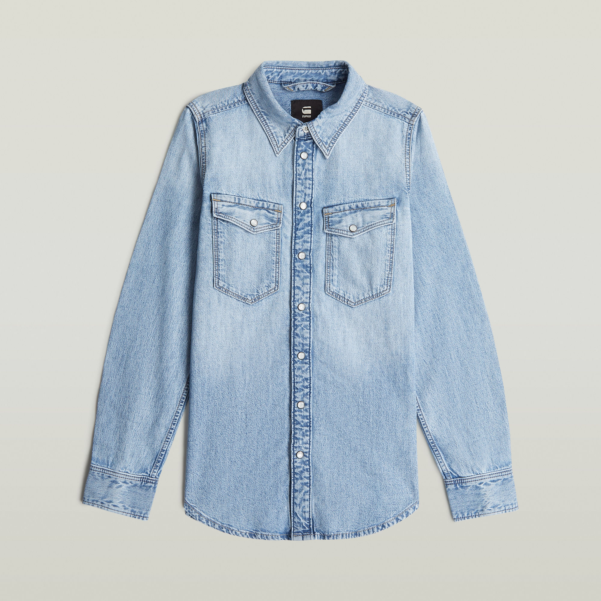 G-Star RAW Slim Western Overhemd Lichtblauw Dames