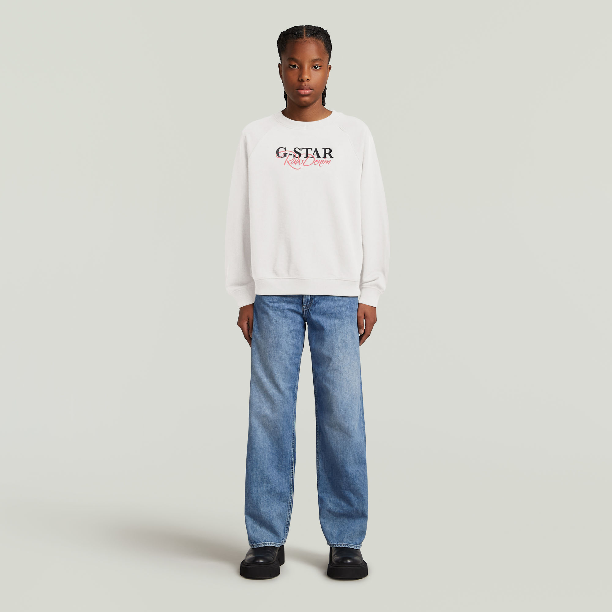 G-Star RAW Loose Sweater Meisjes Wit meisjes