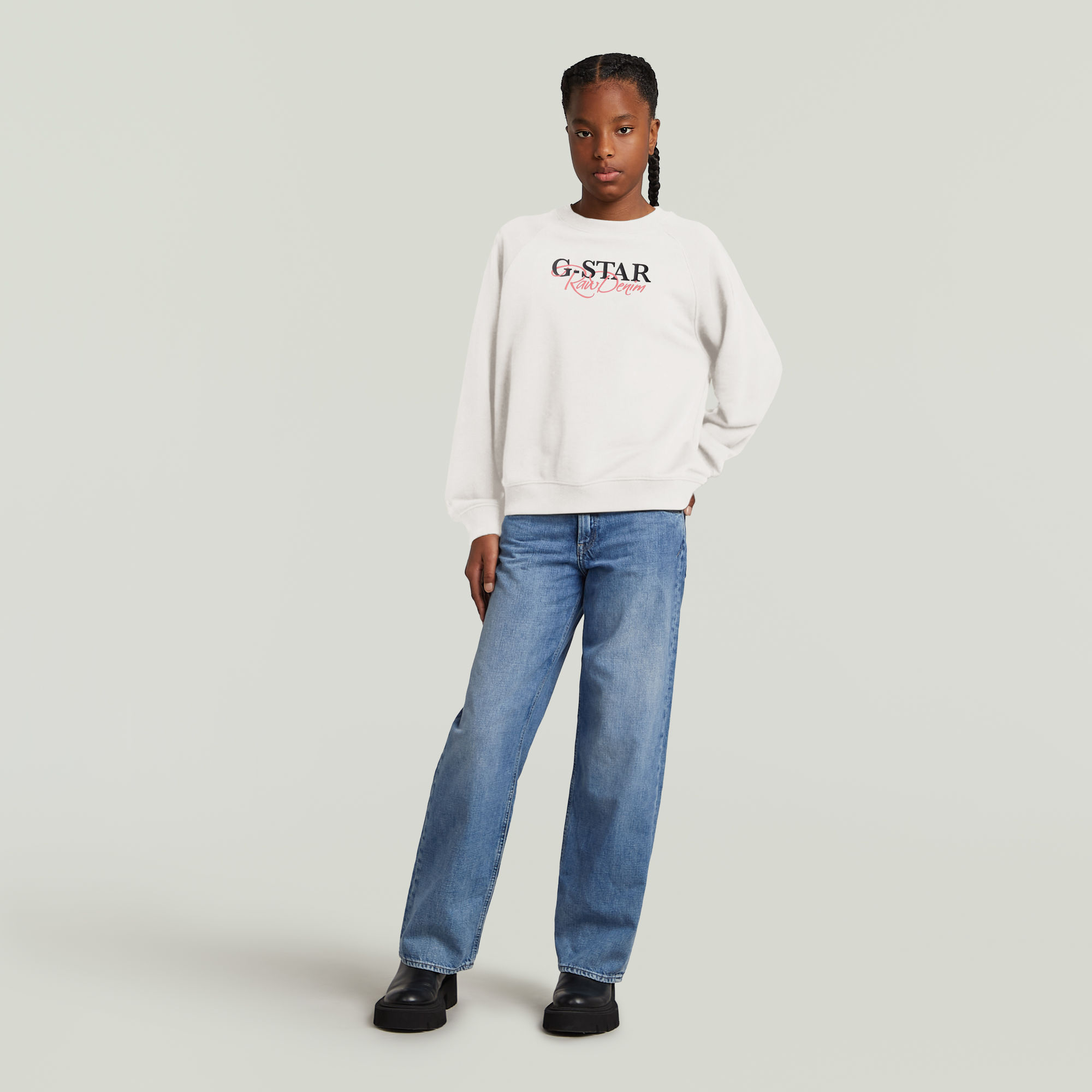 G-Star RAW Loose Sweater Meisjes Wit meisjes