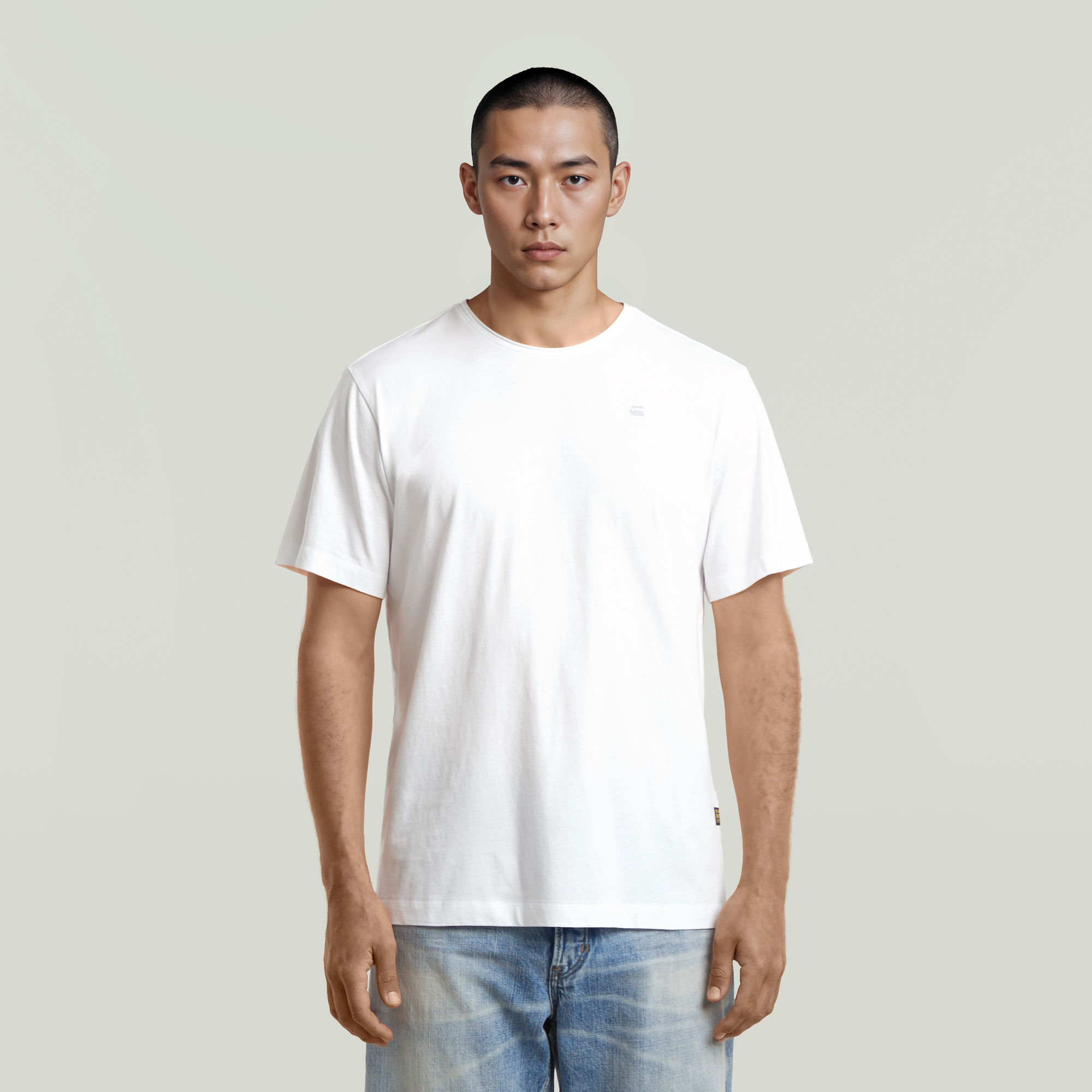 G-Star RAW Essential Raw Neck T-shirt Wit Heren