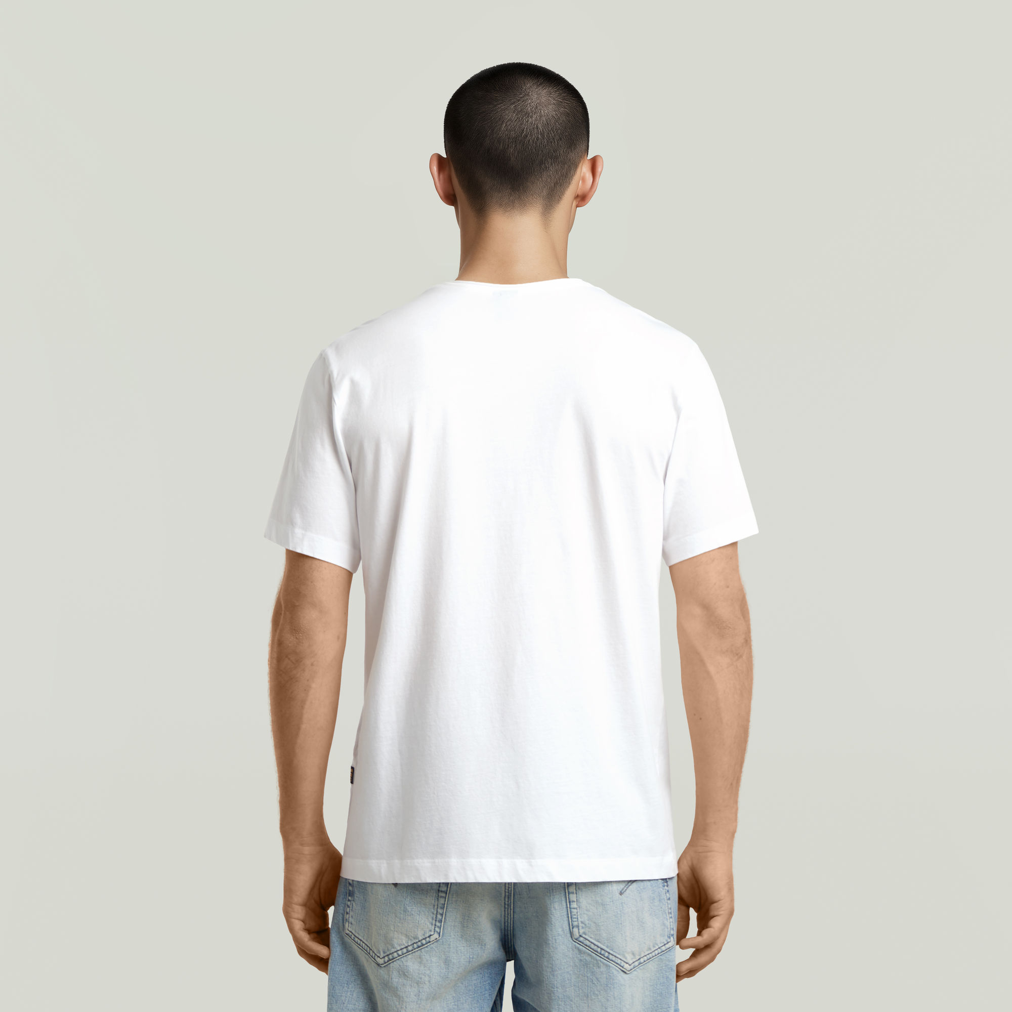 G-Star RAW Essential Raw Neck T-shirt Wit Heren